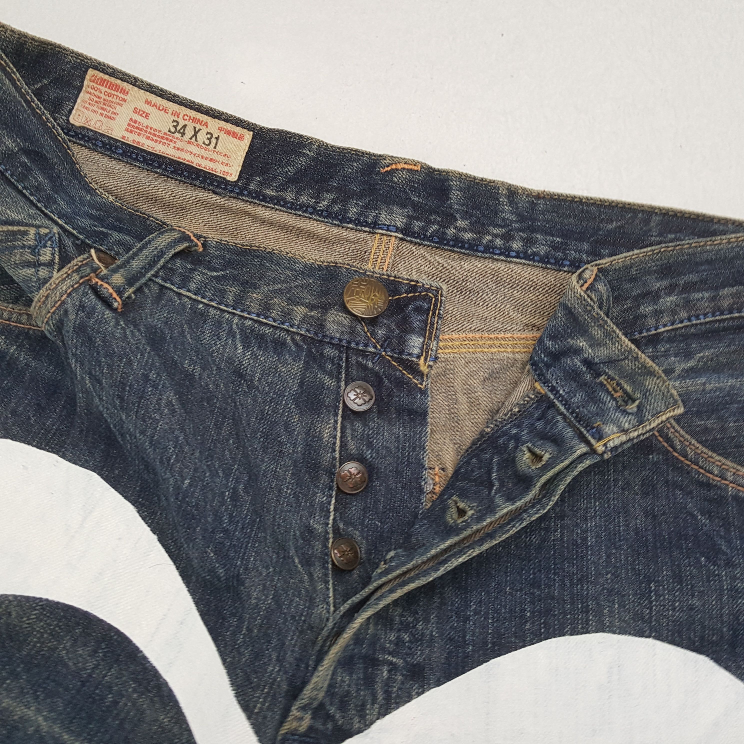 Evisu EVISU Japanese Brand Custom Daicock Jeans c277n19 Size US 31 - 13 Thumbnail