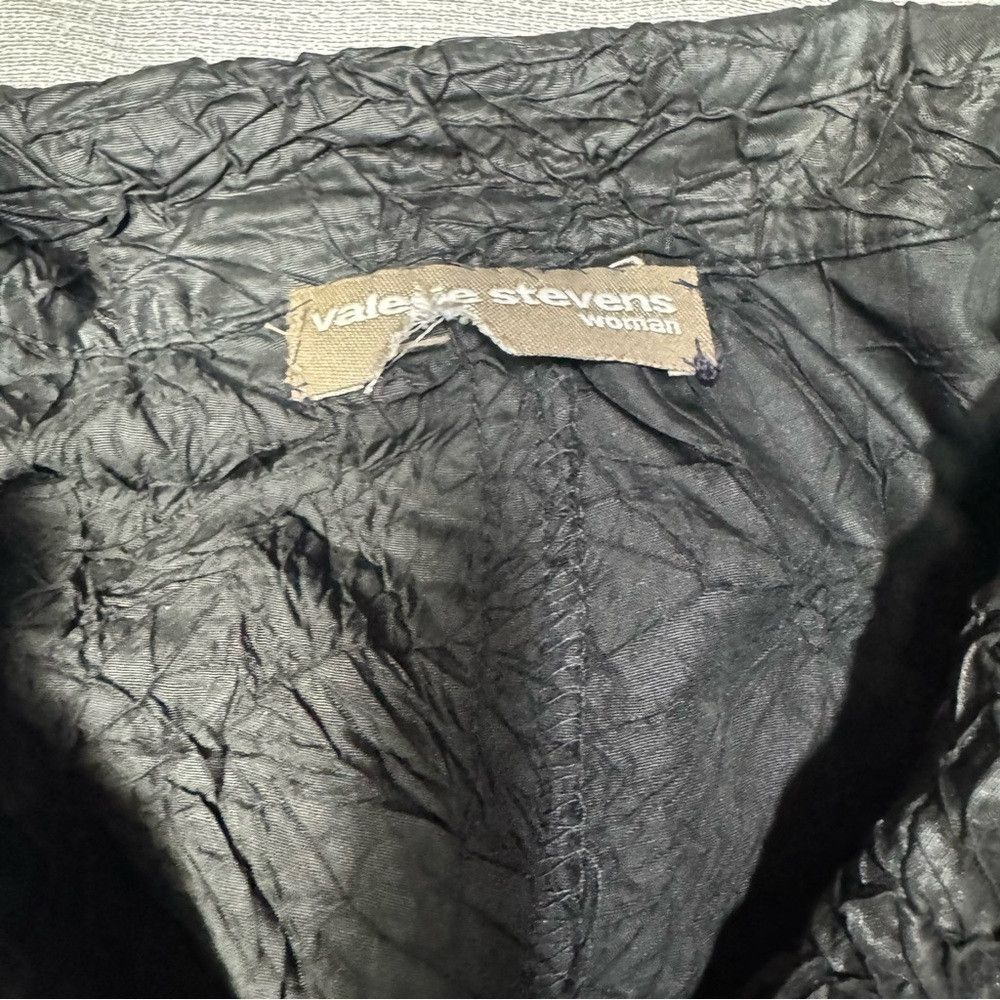 Other Valerie Stevens Black Crinkle Front Button Jacket Size 3X Size 3XL / US 20-22 - 5 Thumbnail