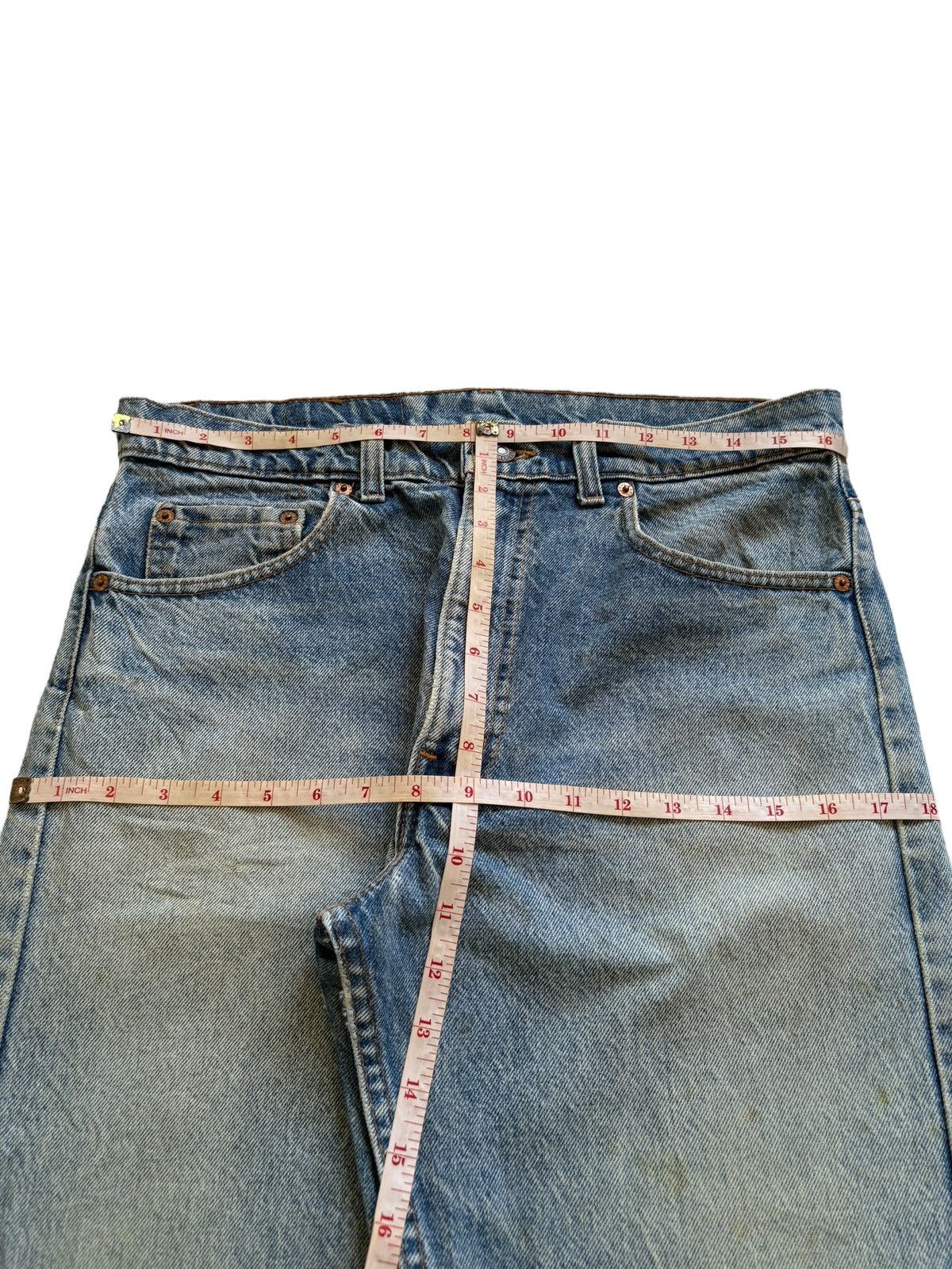 Levi's Vintage 90s Levis 505 Mud Wash Distress Ripped Loose Jeans Size US 33 - 12 Thumbnail