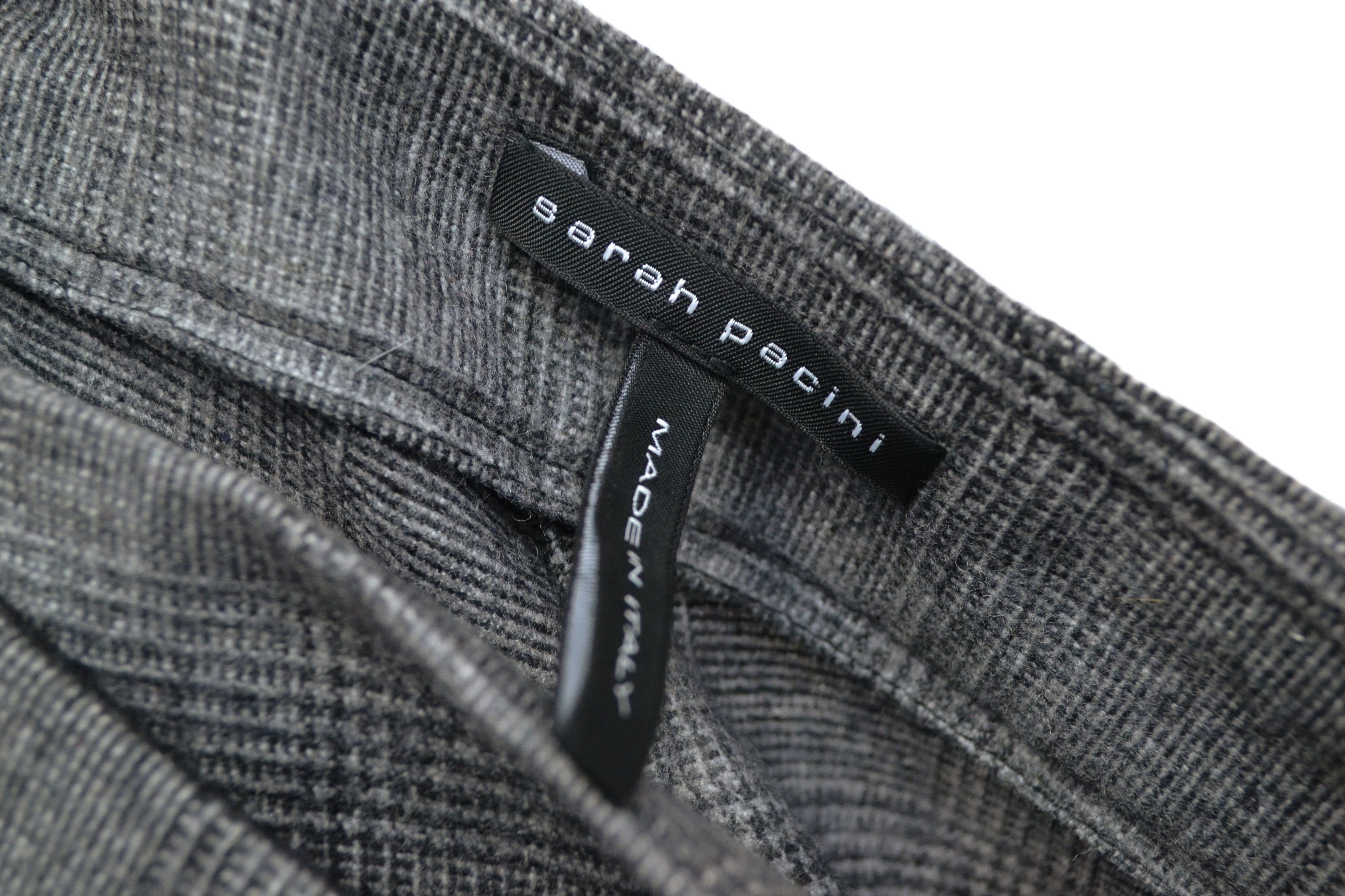 Sarah Pacini Sarah Pacini Y2K Wool Cotton Check Plaid Gray Pants Size 1 Size 24" / US 00 / IT 34 - 6 Thumbnail