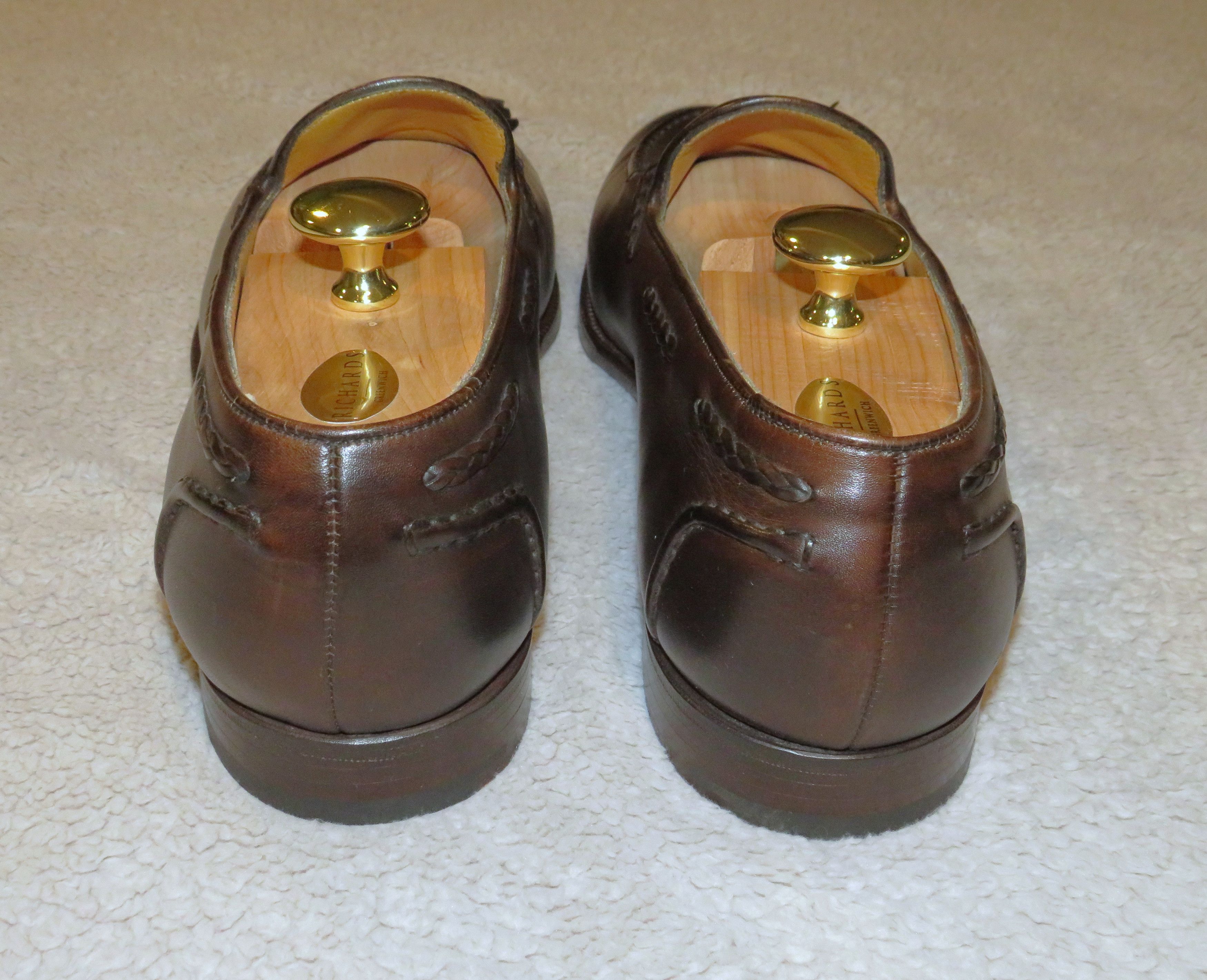 Edward Green Belgravia Dark Oak Antique Loafers 10.5 C NWB Size US 10.5 / EU 43-44 - 7 Thumbnail
