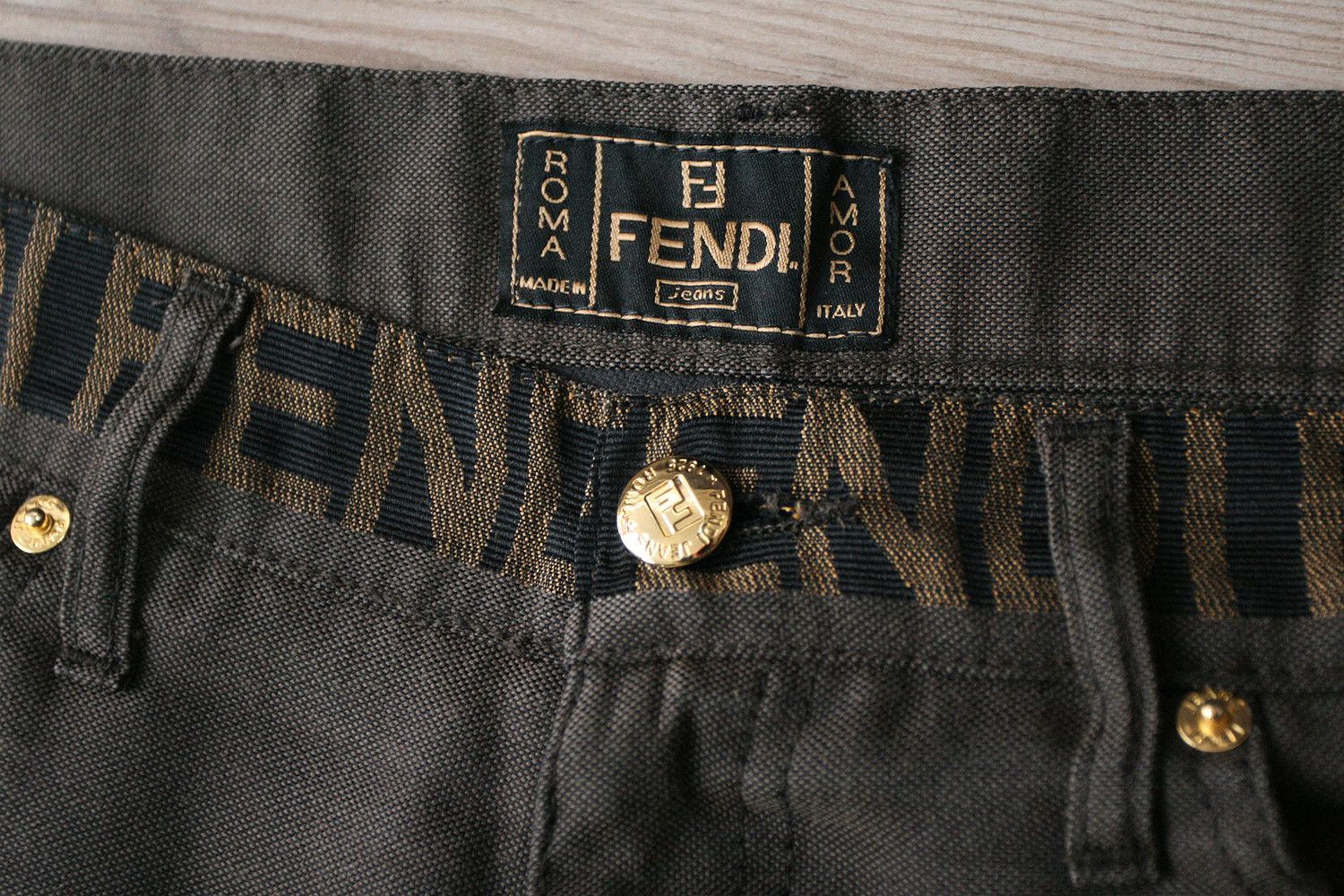 Fendi Vintage Fendi Jeans Roma Italy Brown Pants Jeans Size US 32 / EU 48 - 3 Thumbnail