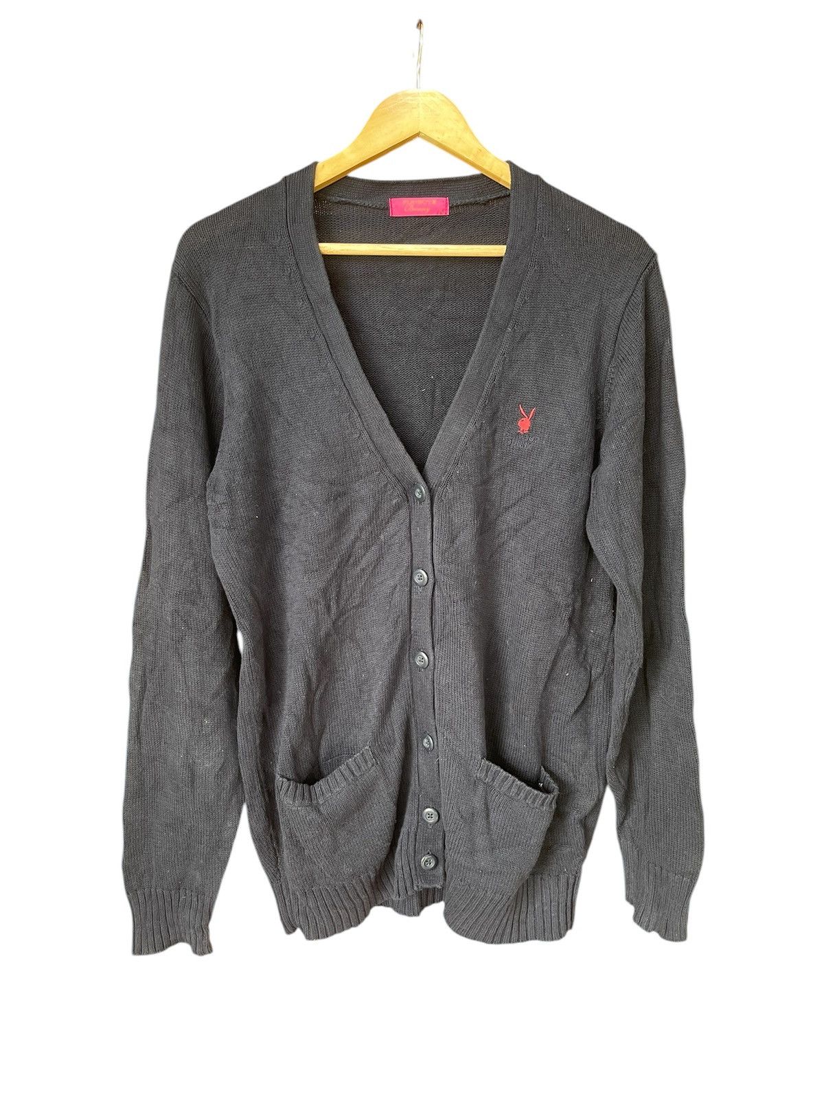 Homespun Knitwear × Playboy Playboy bunny men’s cardigan Size US L / EU 52-54 / 3 - 1 Thumbnail