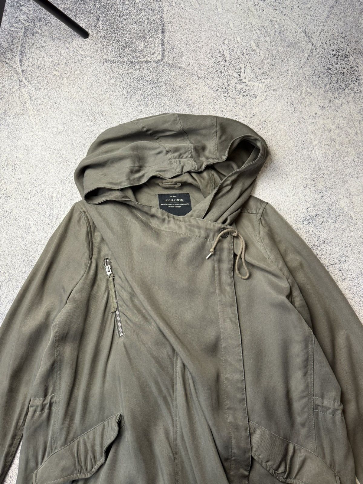 Allsaints Vintage ALLSAINTS PORTERE KHAKI PARKA COAT Japanese Y2K Size L / US 10 / IT 46 - 8 Thumbnail