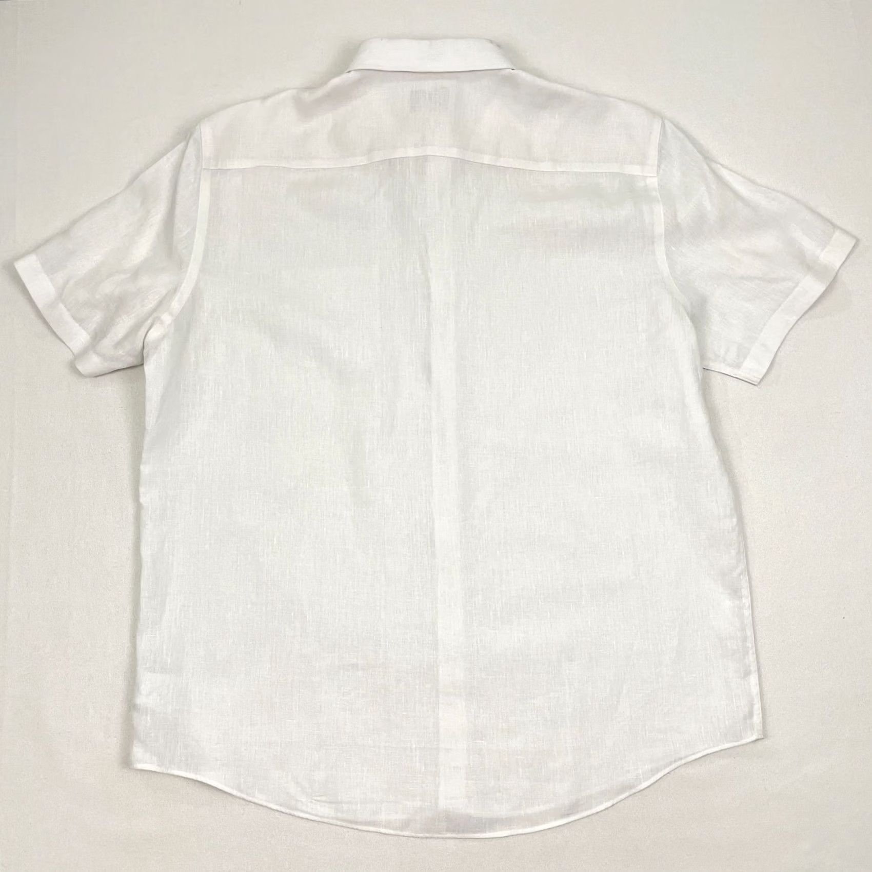 UNTUCKit UNTUCKit Shirt Mens 2XL Tall White Linen Button-Up Casual Preppy SS Shirt 2XL Tall Mens White Linen Button-Up UNTUCKit Size US XXL / EU 58 / 5 - 7 Thumbnail