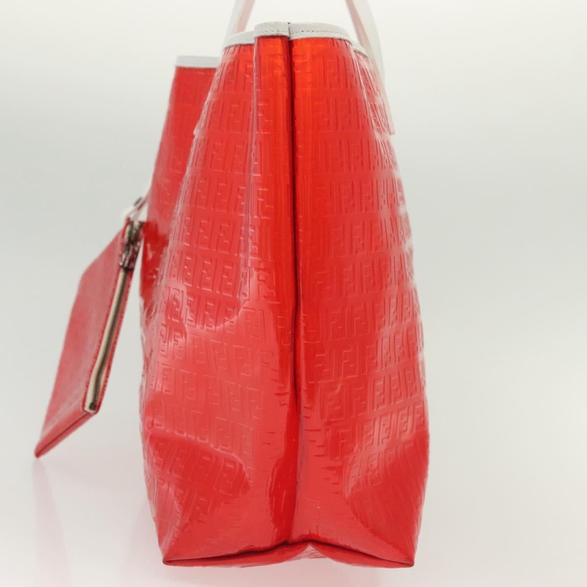 Fendi FENDI Zucchino Tote Bag Vinyl Red White Size ONE SIZE - 4 Thumbnail