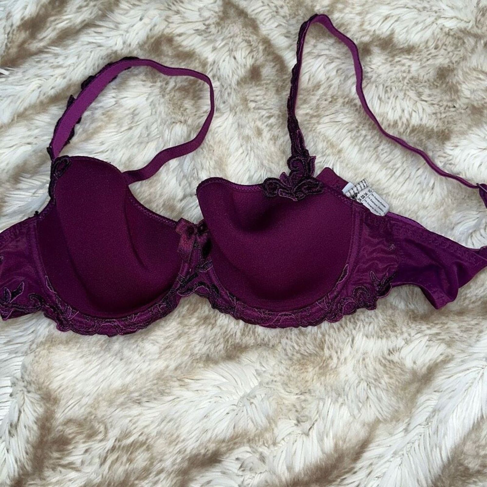 Other Simone Perele Purple Underwire Soft Cup Bra | Sz 30D Size ONE SIZE - 2 Thumbnail