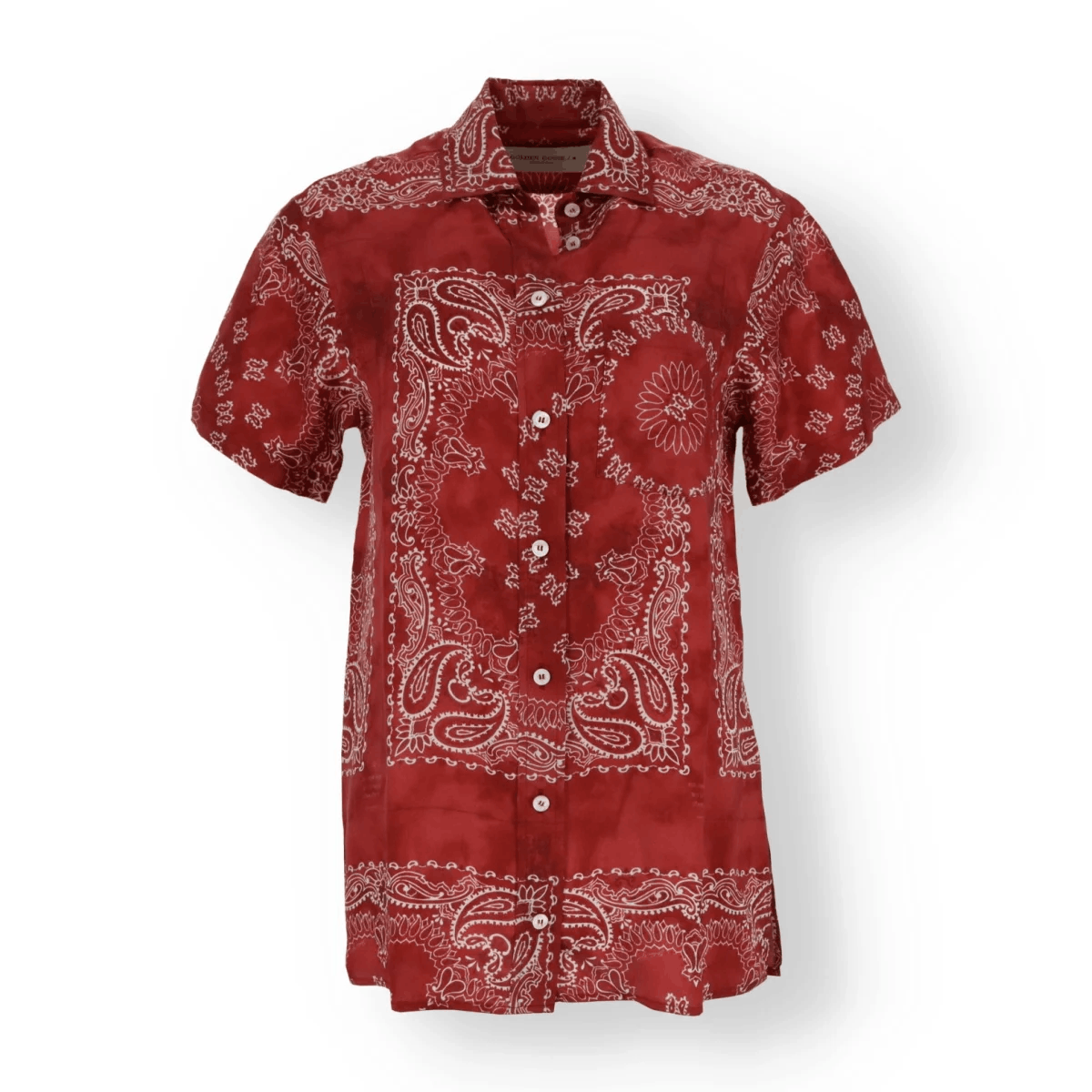 Golden Goose o1y0825 Patterned Shirt in Brick/White Size S / US 4 / IT 40 - 1 Thumbnail