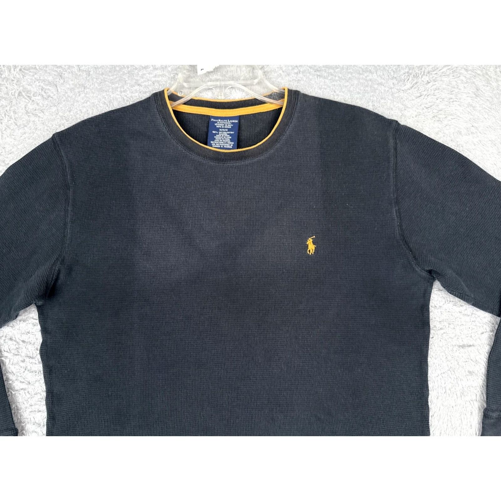Polo Ralph Lauren Polo Ralph Lauren Shirt M Mens Gray Long Sleeve Thermal Cotton Crew Sleepwear Size US M / EU 48-50 / 2 - 4 Thumbnail