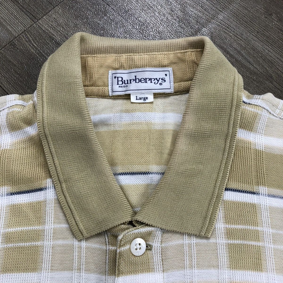 Burberry 1990s Vintage Burberrys Nova Check Pocket Polo Shirt Luxury Size US L / EU 52-54 / 3 - 5 Thumbnail