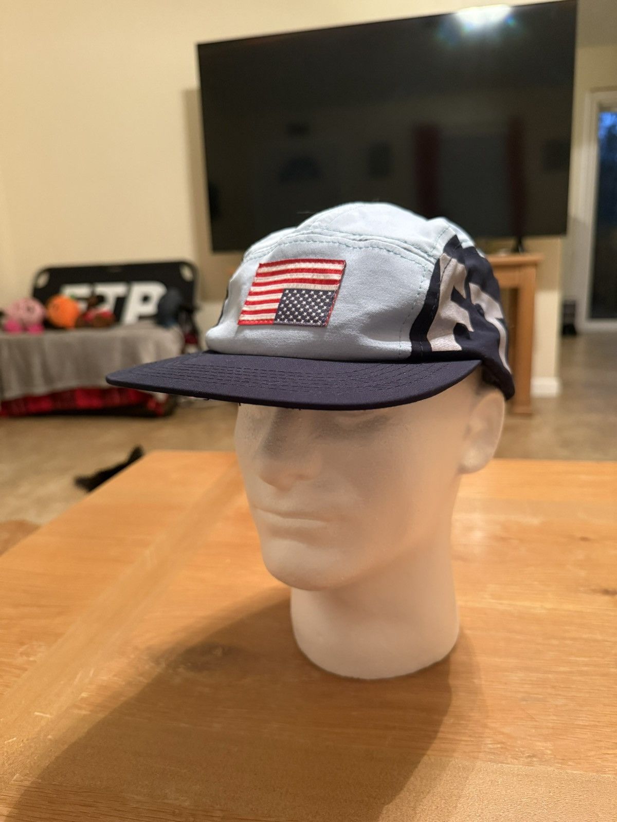 FTP Distress Camp Hat Upside Down American Flag