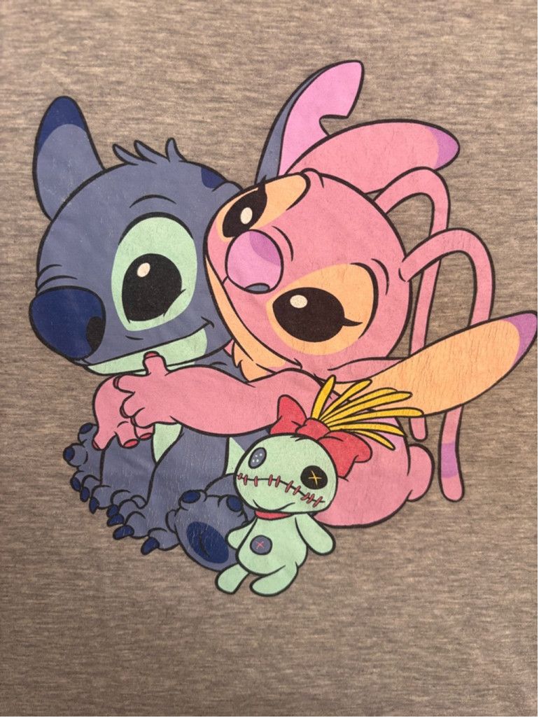 Disney Women's Disney Stitch & Angel Graphic T-Shirt, XL, Gray Size XL / US 12-14 / IT 48-50 - 1 Thumbnail