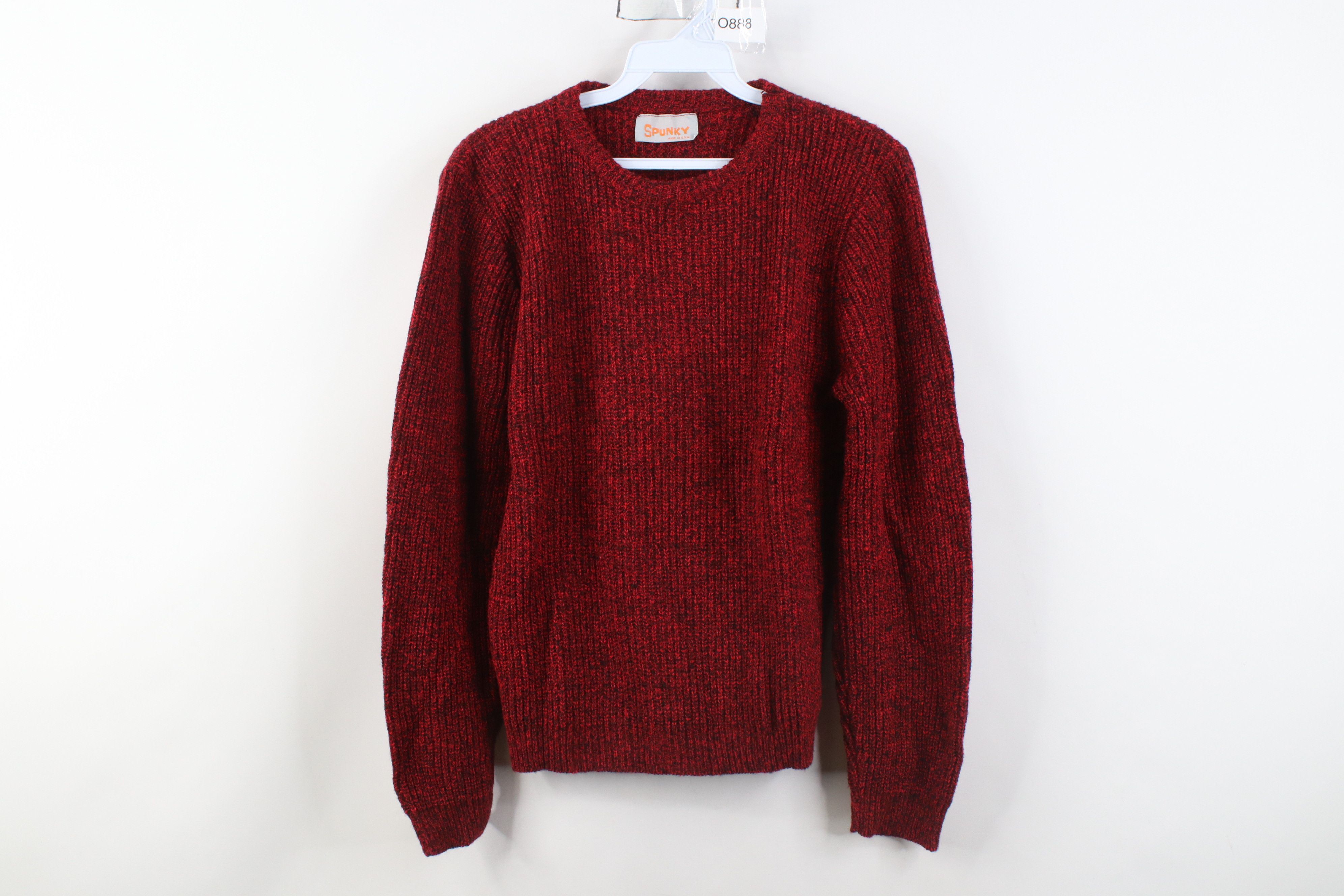 Vintage Vintage 80s 90s Streetwear Knit Crewneck Sweater USA Red Size S / US 4 / IT 40 - 1 Thumbnail
