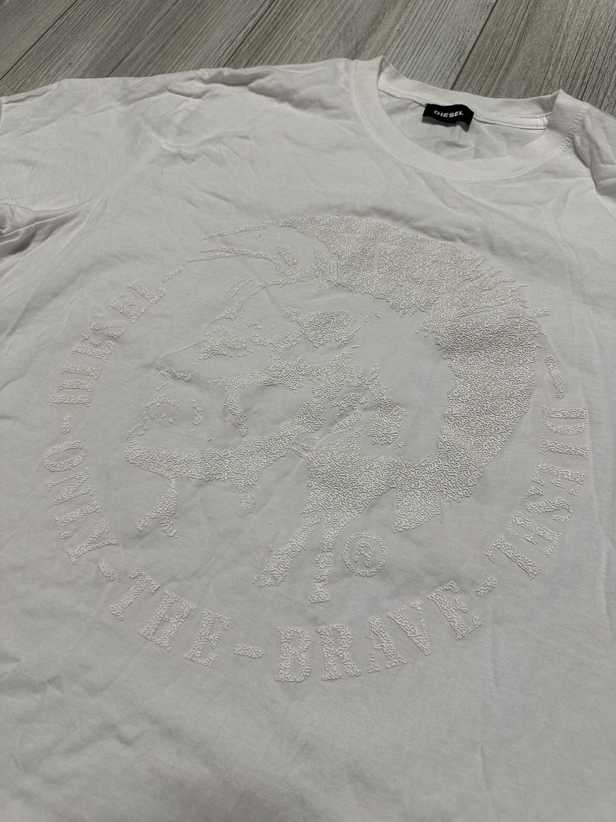 Diesel × Vintage Vintage Diesel White Y2K Hype T-shirt Size XL Size US XL / EU 56 / 4 - 2 Thumbnail