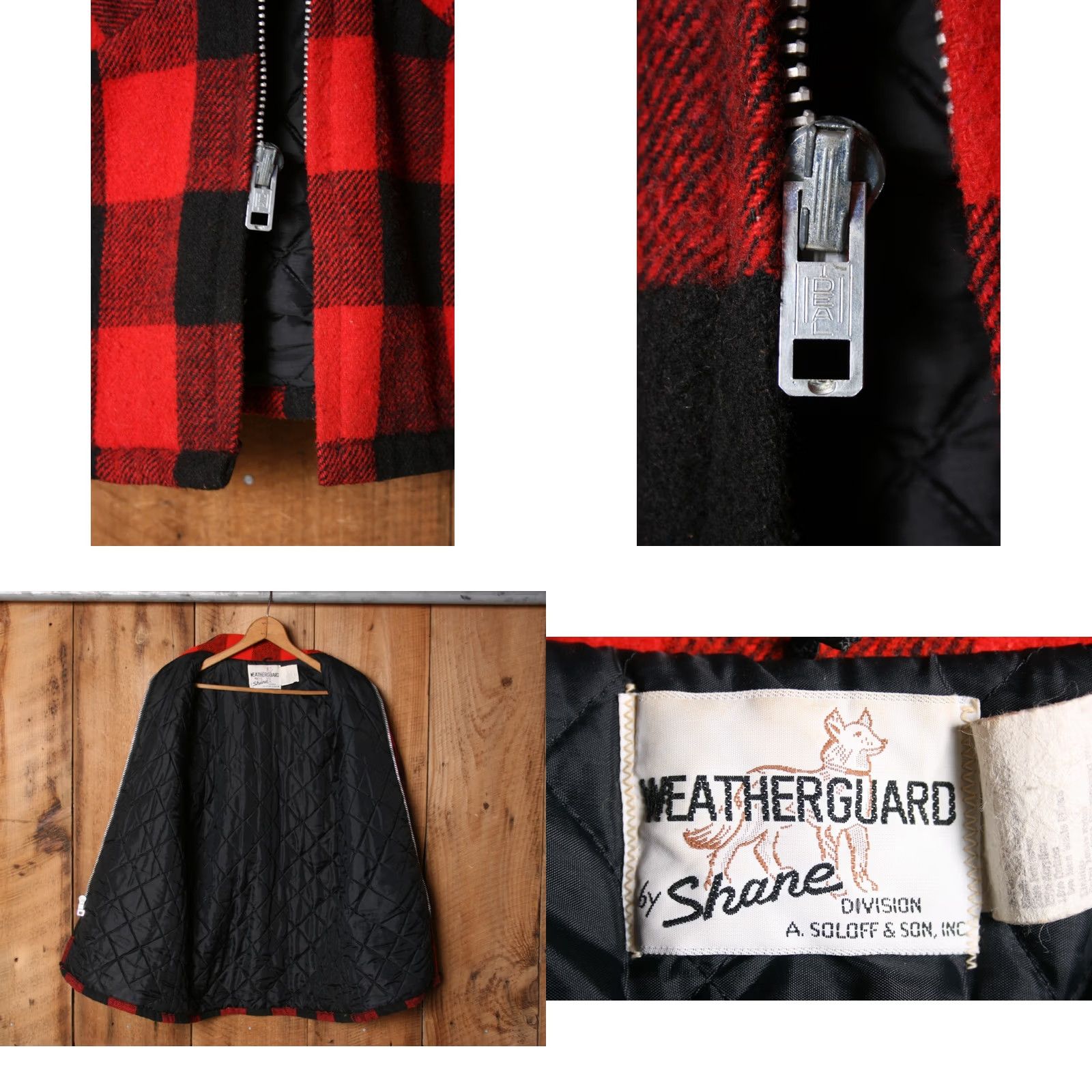 Vintage VINTAGE WEATHERGUARD by Shane Red & Black Plaid Wool Blend Quilted Jacket Sz. S Jacket Men XS? Size US S / EU 44-46 / 1 - 8 Thumbnail
