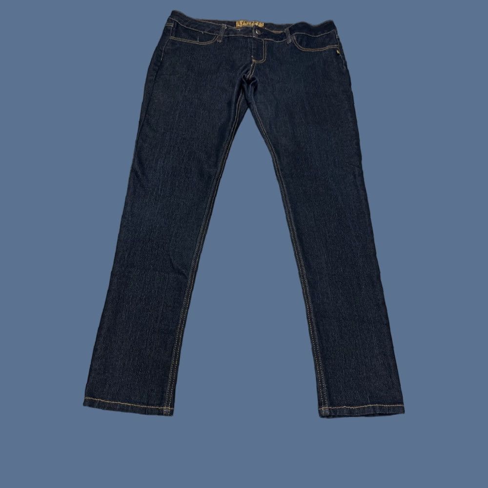Trippen Tripp NYC Jeans Skinny Dark Wash JN2972 38x31 Size 15 Women Denim Logo Embroidered T Tag Vintage No Size 36" / US 14 / IT 50 - 1 Thumbnail