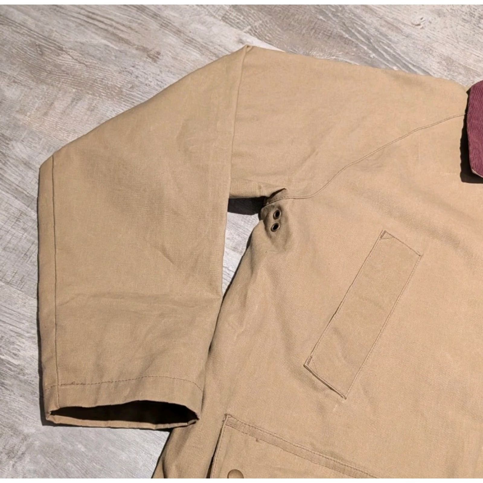 Vintage St Johns Bay Chore Jacket Mens XL Khaki Canvas Lined Workwear Barn Coat Size US XL / EU 56 / 4 - 5 Thumbnail