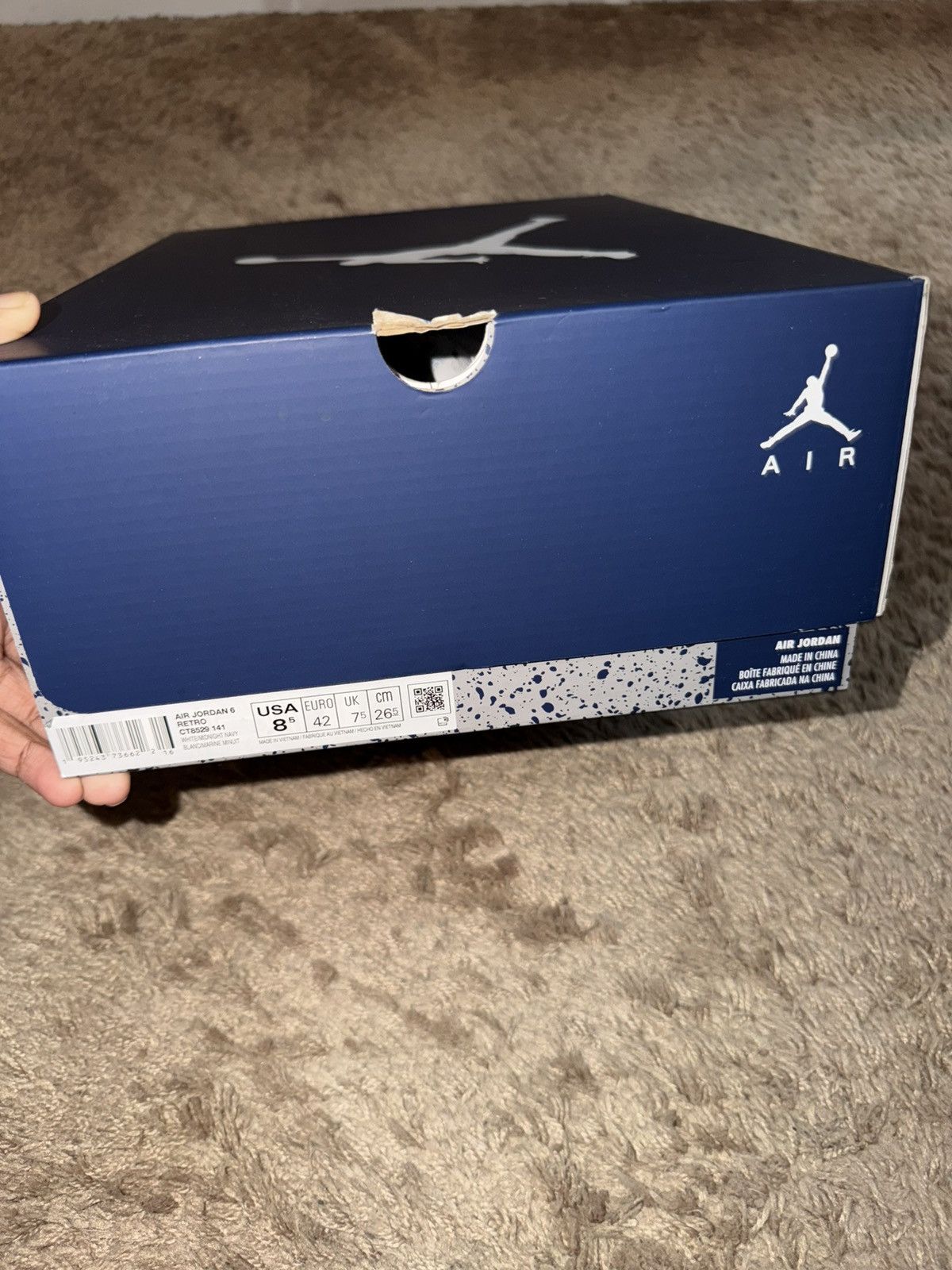Jordan Brand Air Jordan 6 Retro ‘Midnight Navy’ 2022 Size US 8.5 / EU 41-42 - 7 Thumbnail
