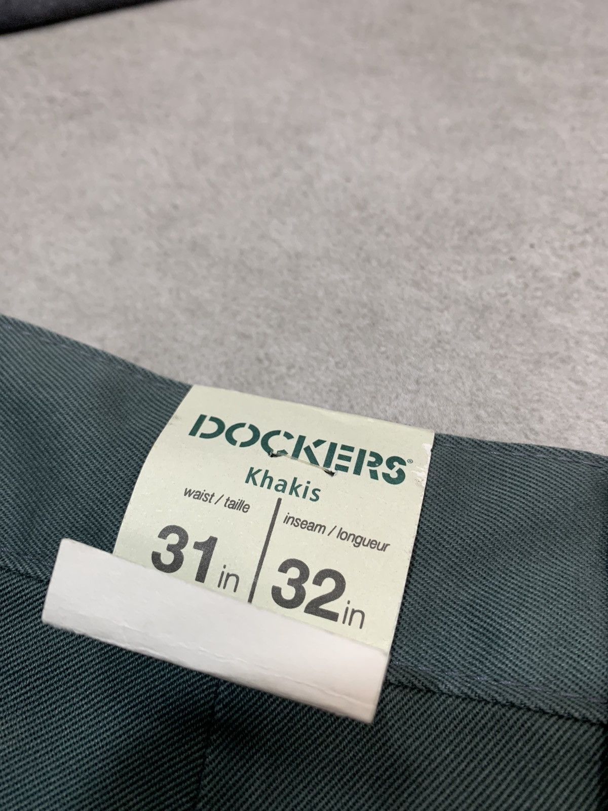Designer × Dockers × Vintage Vintage 90s Petrol Green Dockers Straight Cotton Trousers Size US 31 - 7 Thumbnail