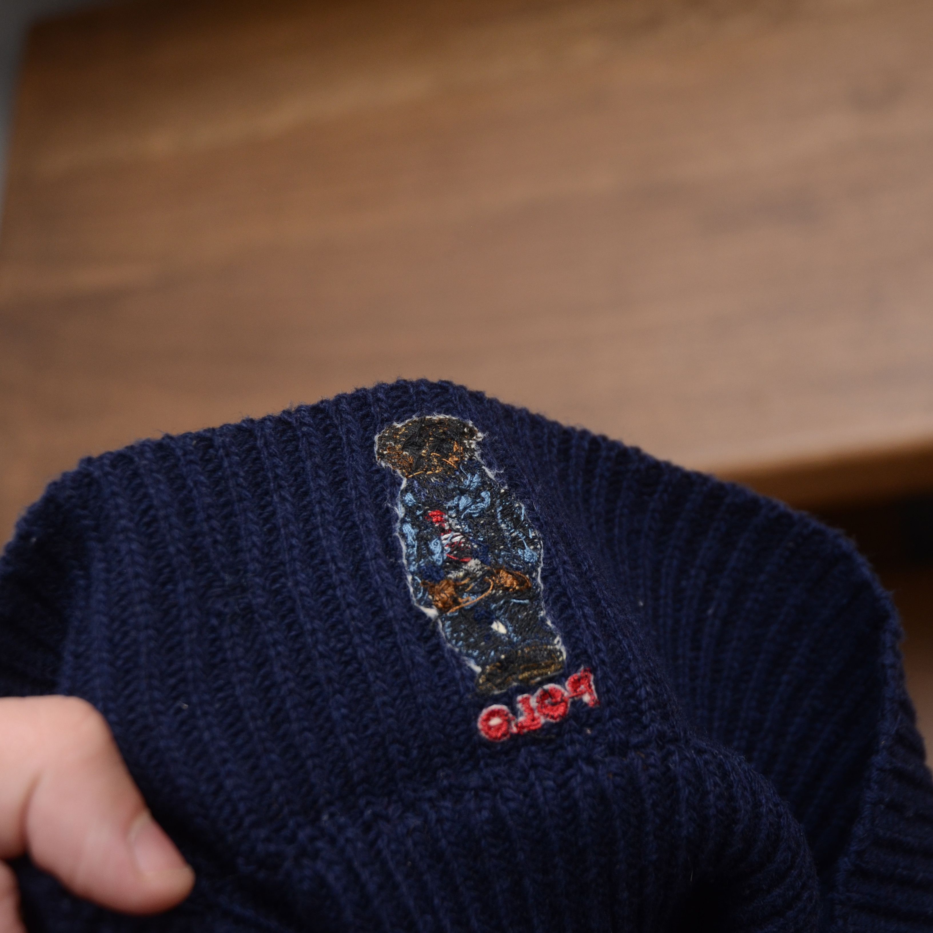 Polo Ralph Lauren Polo Ralph Lauren Bear Beanie One Size Navy Blue Size ONE SIZE - 8 Thumbnail
