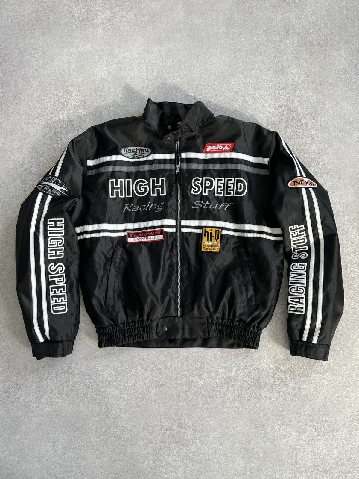 Vintage Vintage Polo High Speed Racing Multi Logo Moto Jacket Size US XXL / EU 58 / 5 - 1 Thumbnail