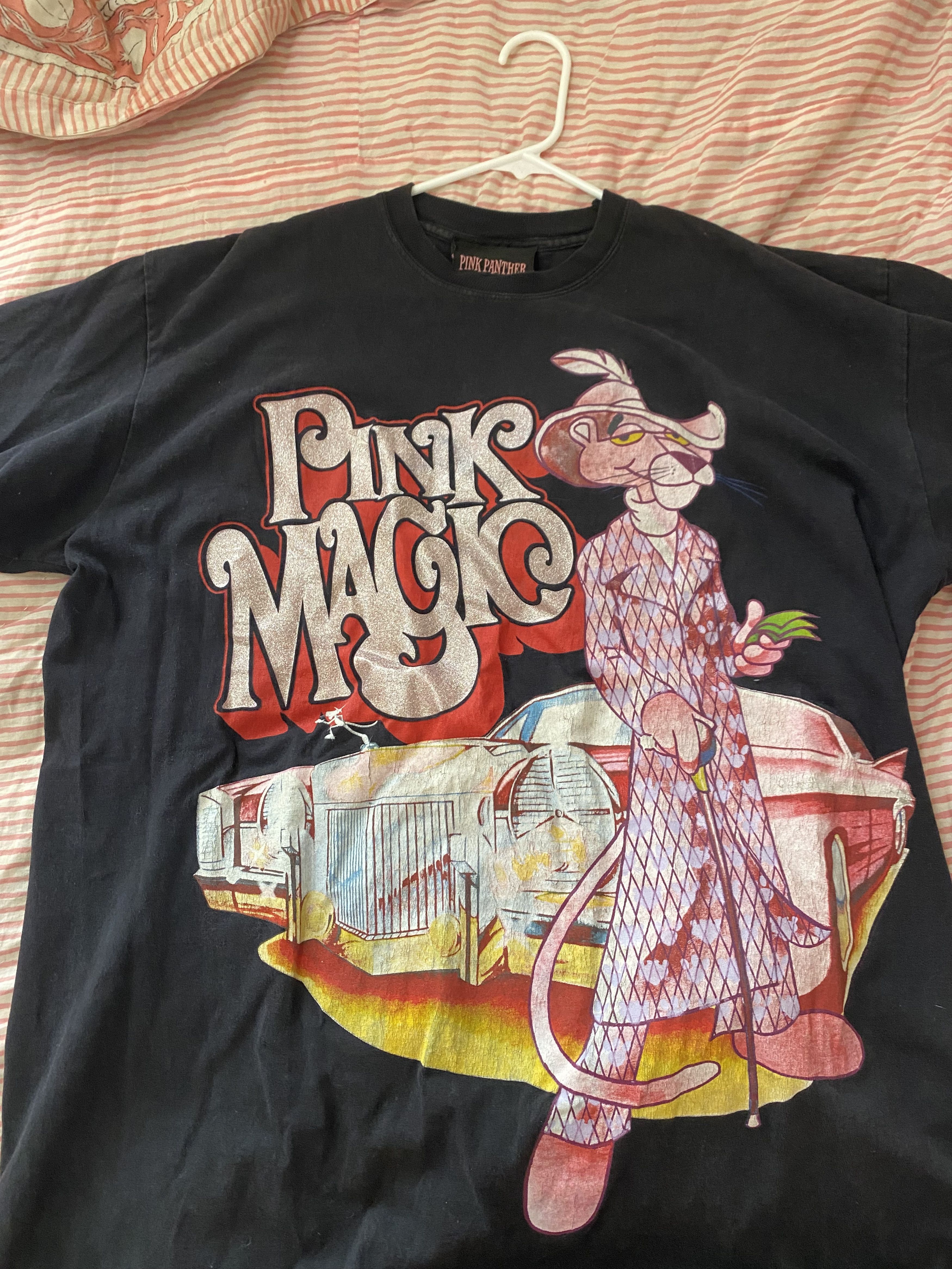 Vintage Pink Panther Magic T Shirt Vintage 90s Pink On My Mind Size US XL / EU 56 / 4 - 3 Thumbnail