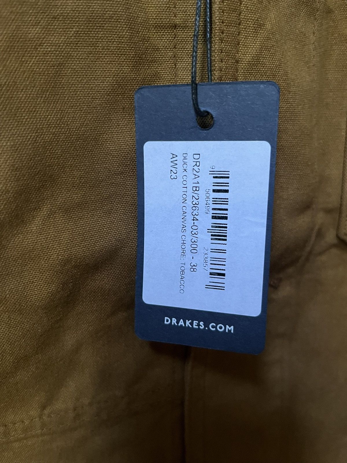 Drake's Drake’s tobacco cotton duck canvas chore jacket brand new 38 Size US M / EU 48-50 / 2 - 3 Thumbnail