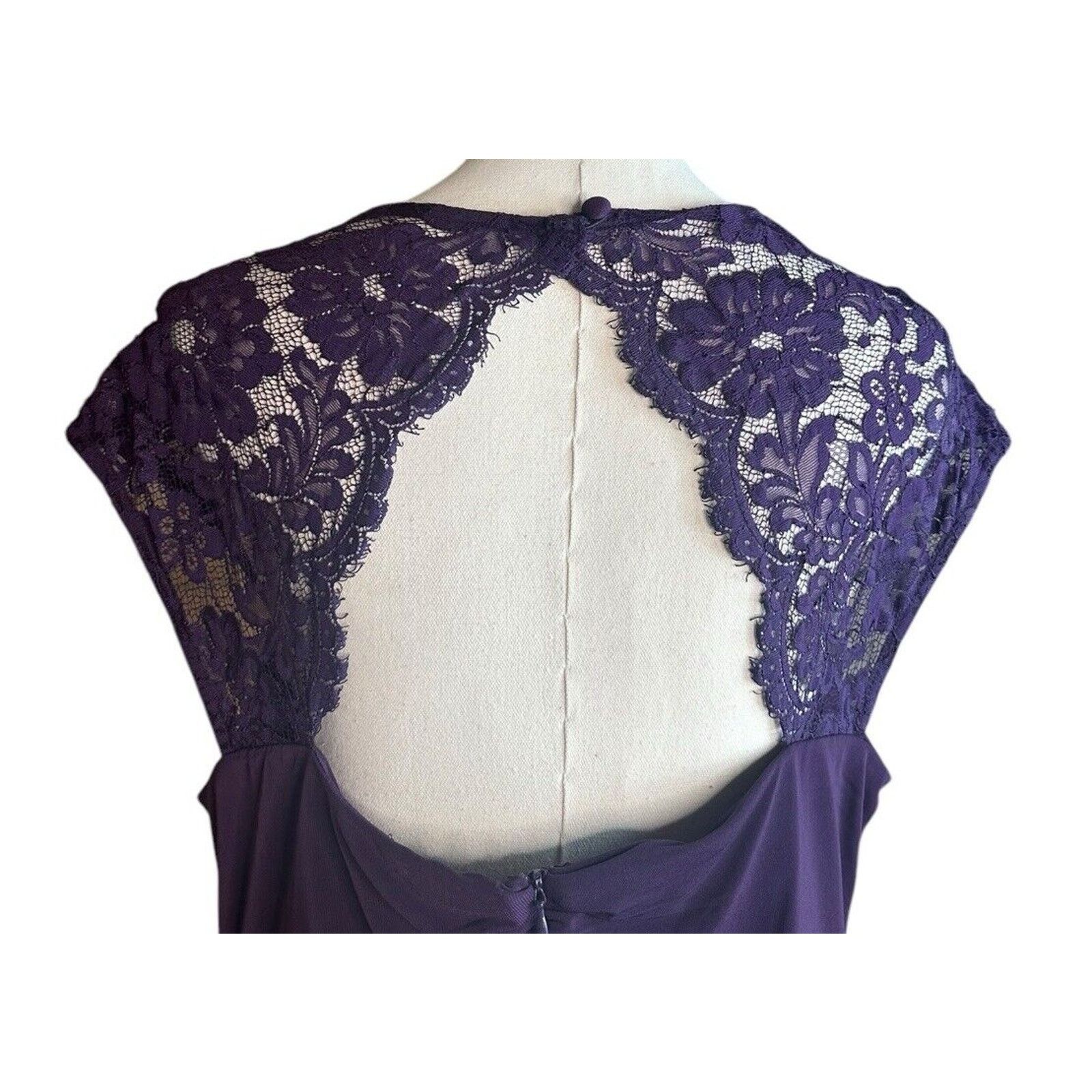 Other MSK Purple Keyhole Lace Faux Wrap Long Formal Gown Dress 14 Size XL / US 12-14 / IT 48-50 - 10 Thumbnail