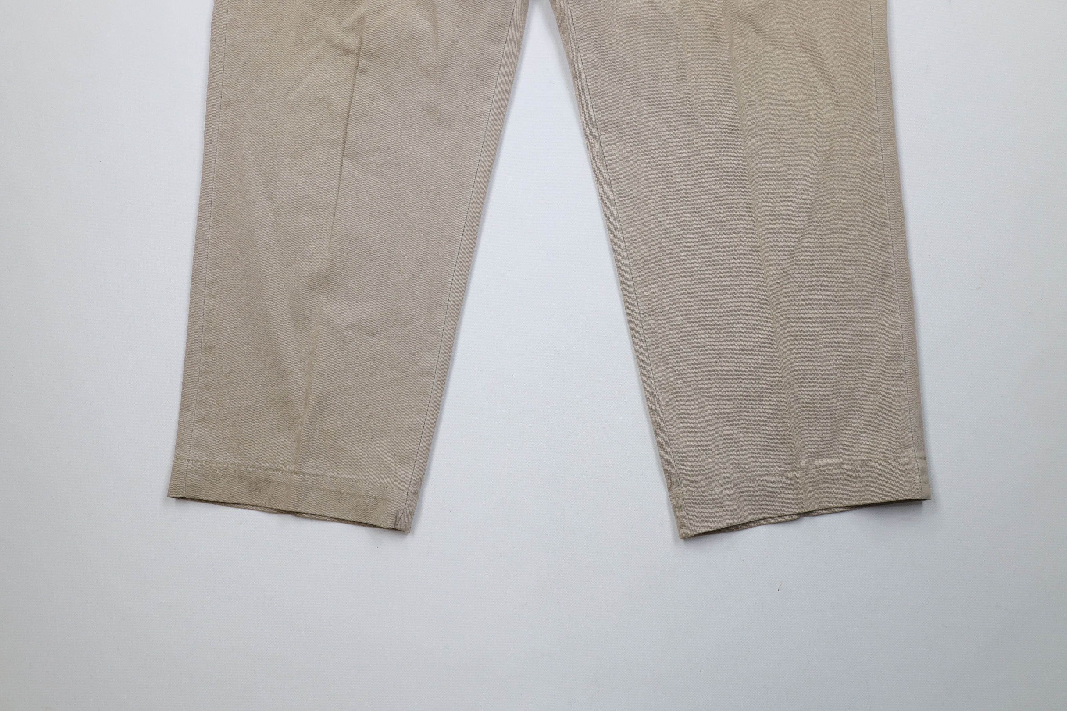 Ralph Lauren × Vintage Vintage 90s Ralph Lauren Wide Leg Chino Pants Beige Cotton Size US 38 / EU 54 - 4 Thumbnail