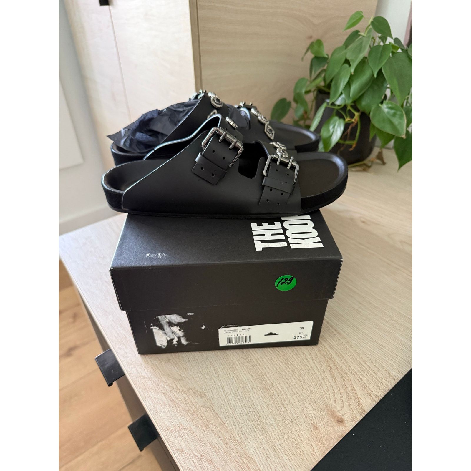 The Kooples $365 New The Kooples Black Leather Studded Sandals Fr 39 / 8 Size US 8 / IT 38 - 5 Thumbnail