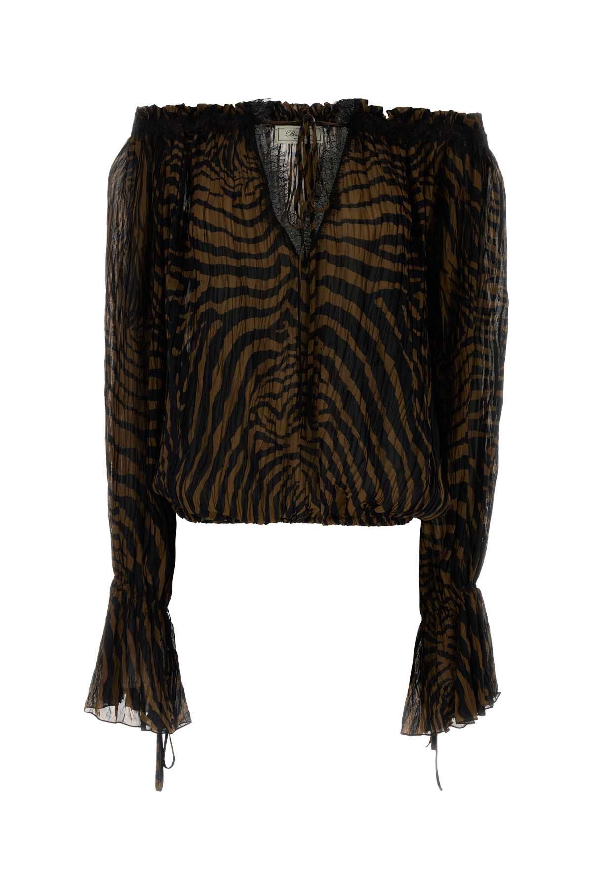 Blumarine Printed Chiffon Top Size XS / US 0-2 / IT 36-38 - 1 Thumbnail