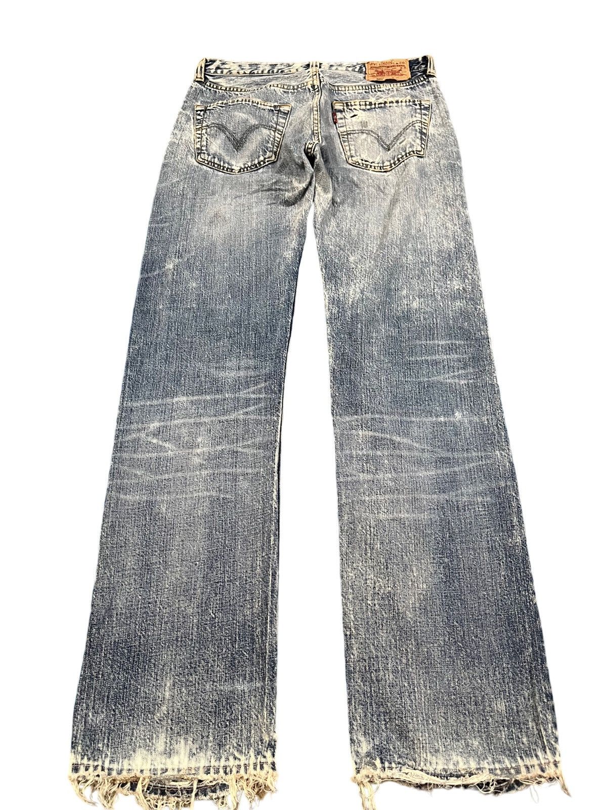 Vintage Levi’s 501 Whiskers Ripped Worn Look Denim