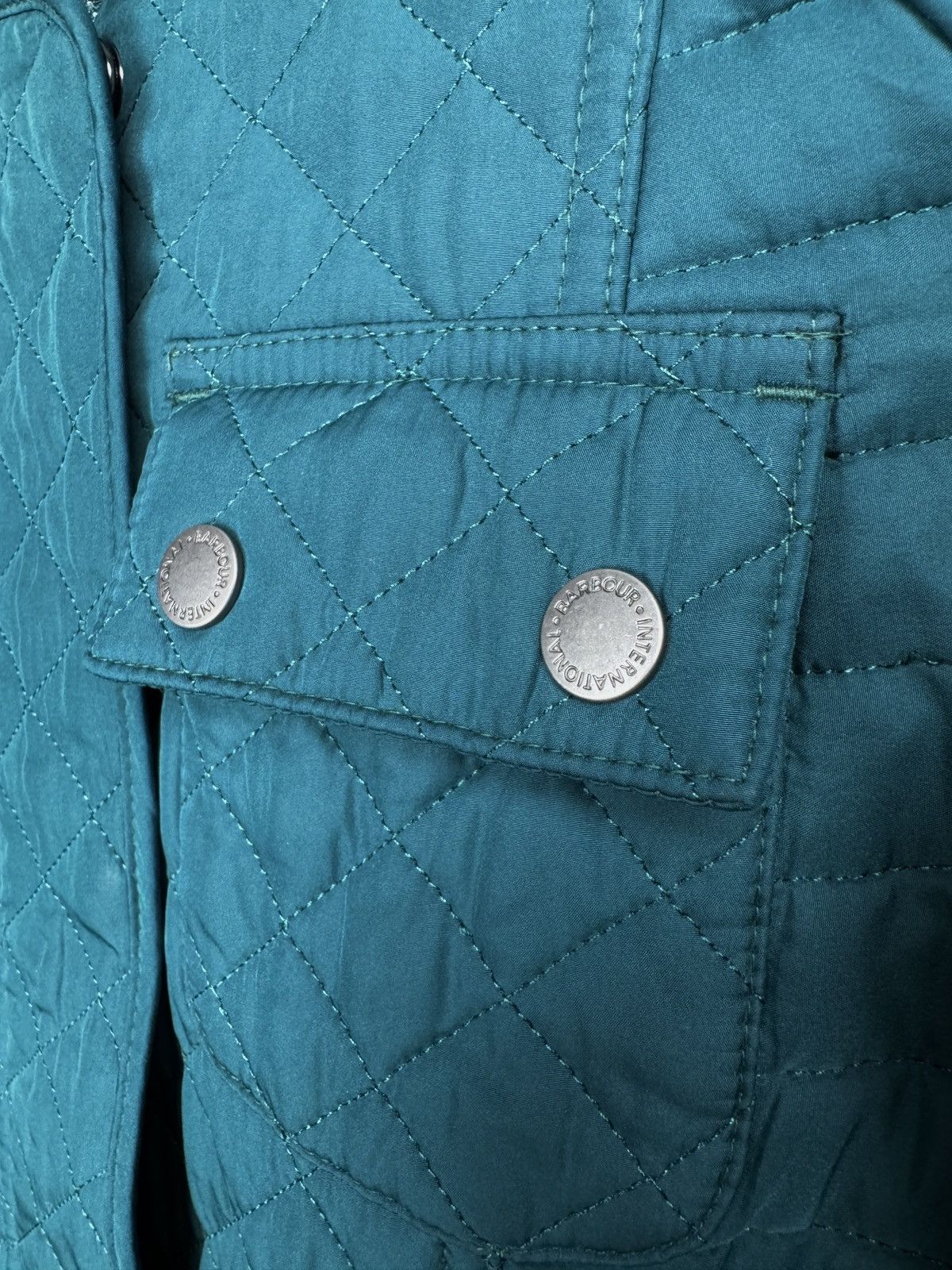 Barbour Barbour International Black Streak Quilted Leather Trim Jckt Size S / US 4 / IT 40 - 7 Thumbnail