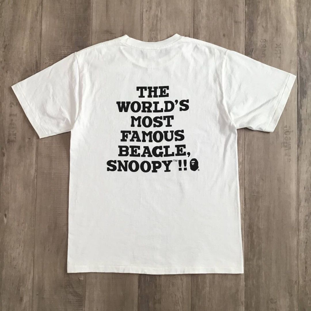 Bape BAPE × Peanuts Snoopy Shark Hoodie T-Shirt a bathing ape Size US M / EU 48-50 / 2 - 3 Thumbnail