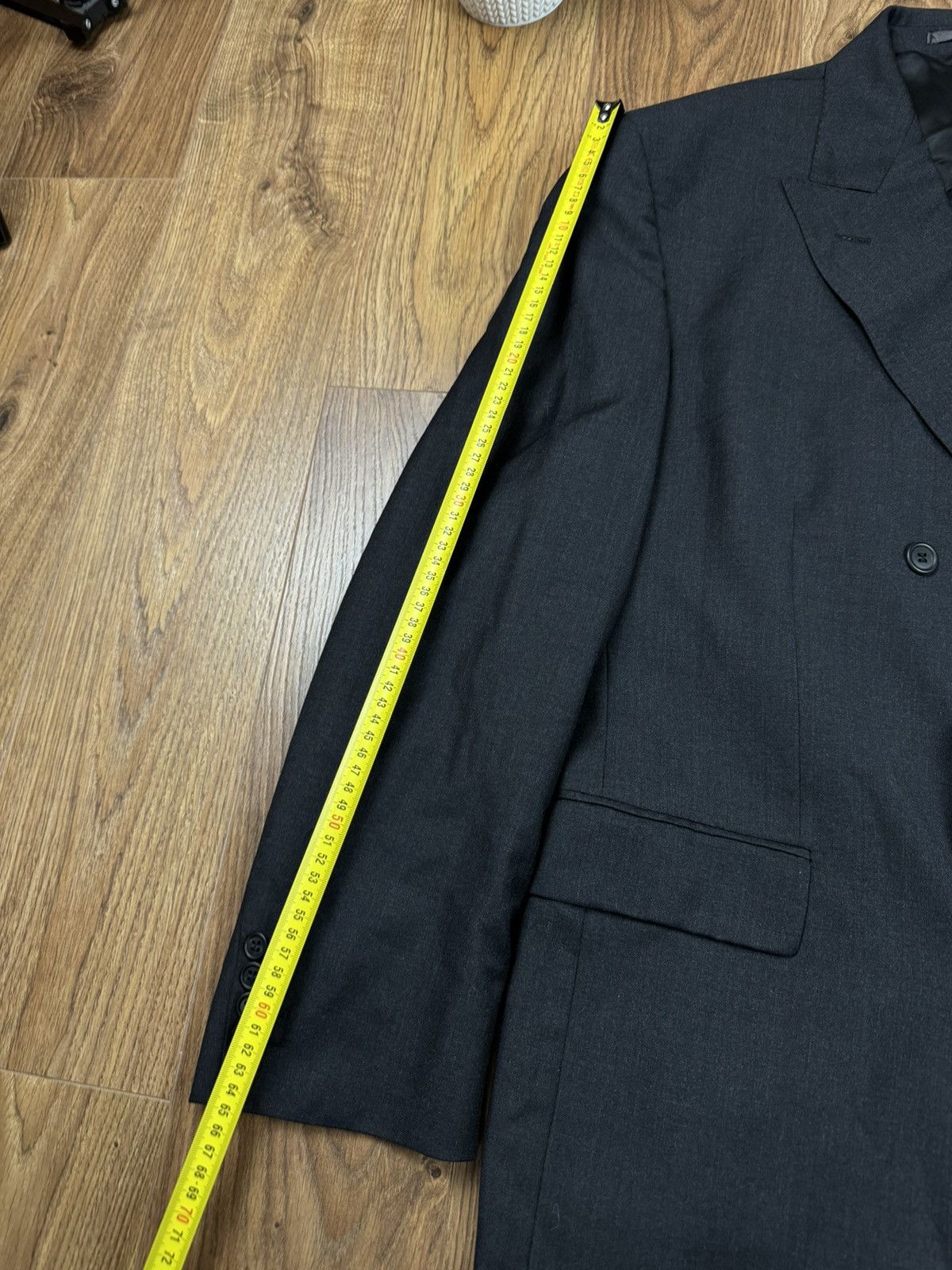 Burberry Vintage wool navy blazer Burberry original luxury item Size 54L - 7 Thumbnail