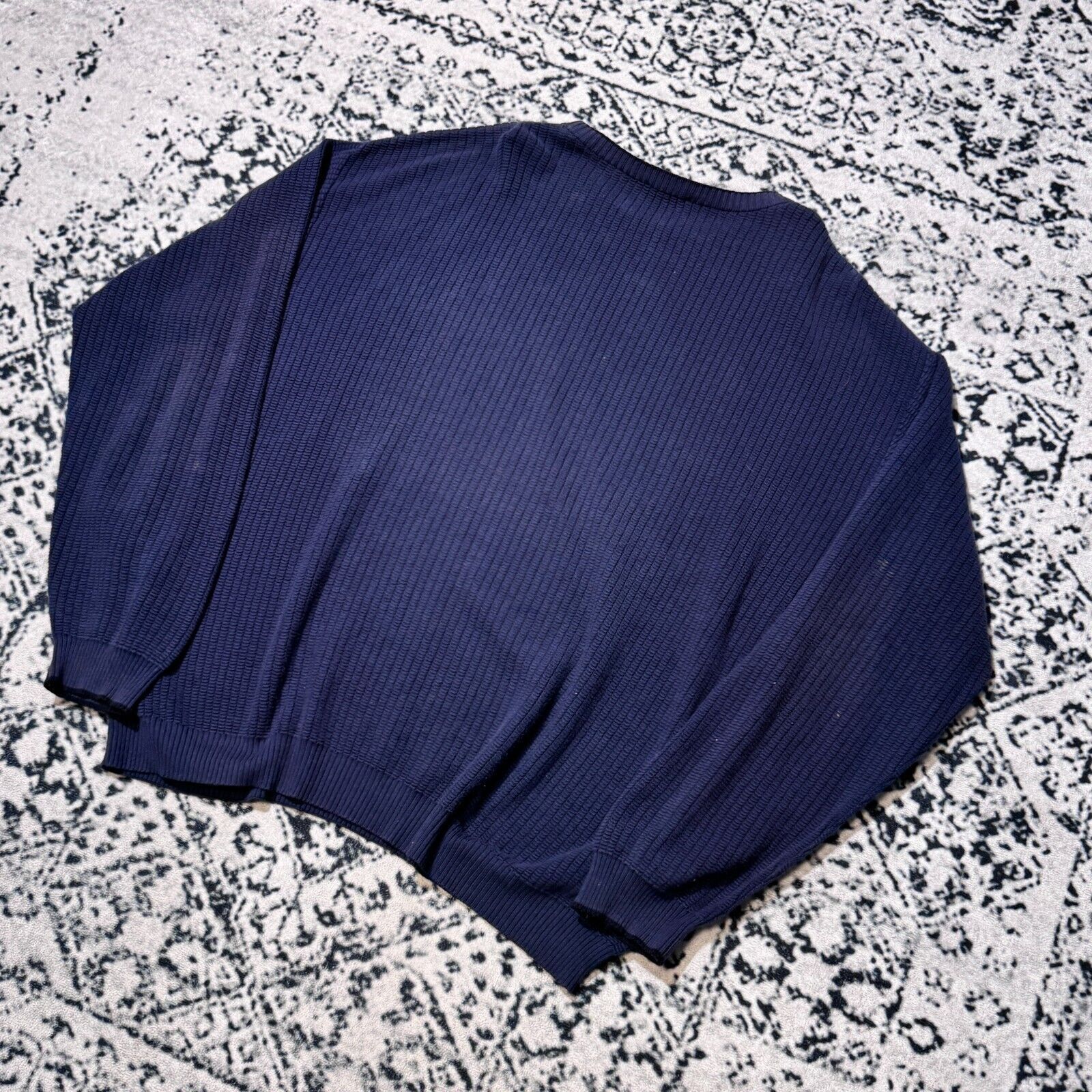 Joop! × Vintage Vintage Joop Unisex Navy Blue Cotton Sweater Size L Y2K 90s Size US L / EU 52-54 / 3 - 15 Thumbnail