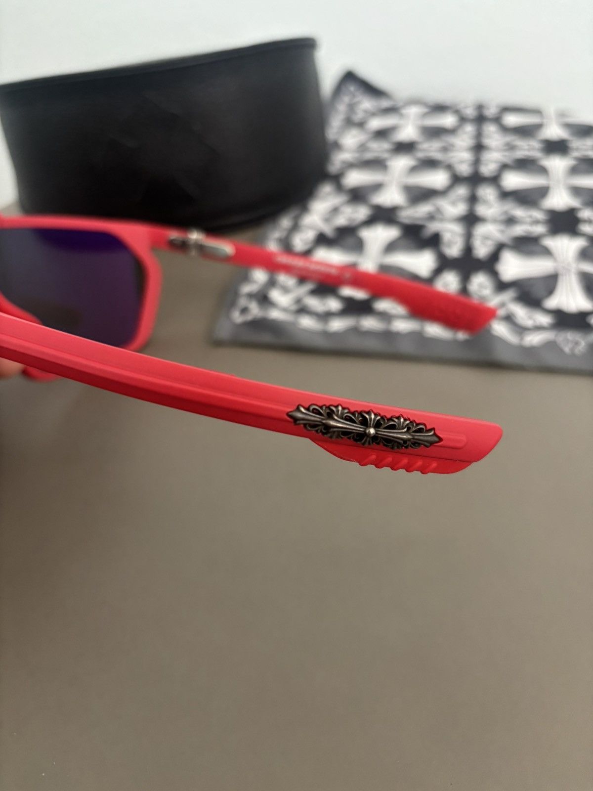 Chrome Hearts U CNT SEE ME STEEZY RED CHROME HEARTS SUNGLASSES Size ONE SIZE - 9 Thumbnail