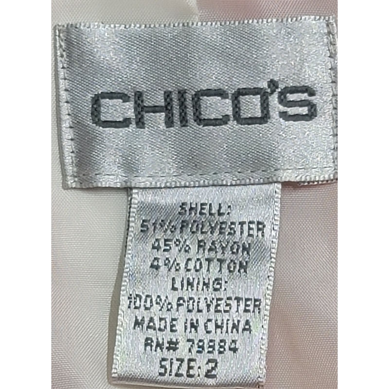 Chicos Chico's Orange Red Embellished Tweed Blazer 2 Large Lined Size L / US 10 / IT 46 - 4 Thumbnail