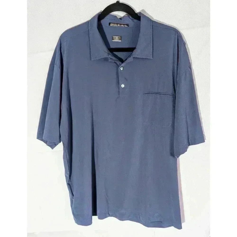 Nike Men's Nike Tiger Woods pullover golf shirt blue dri fit XL Size US XL / EU 56 / 4 - 1 Thumbnail