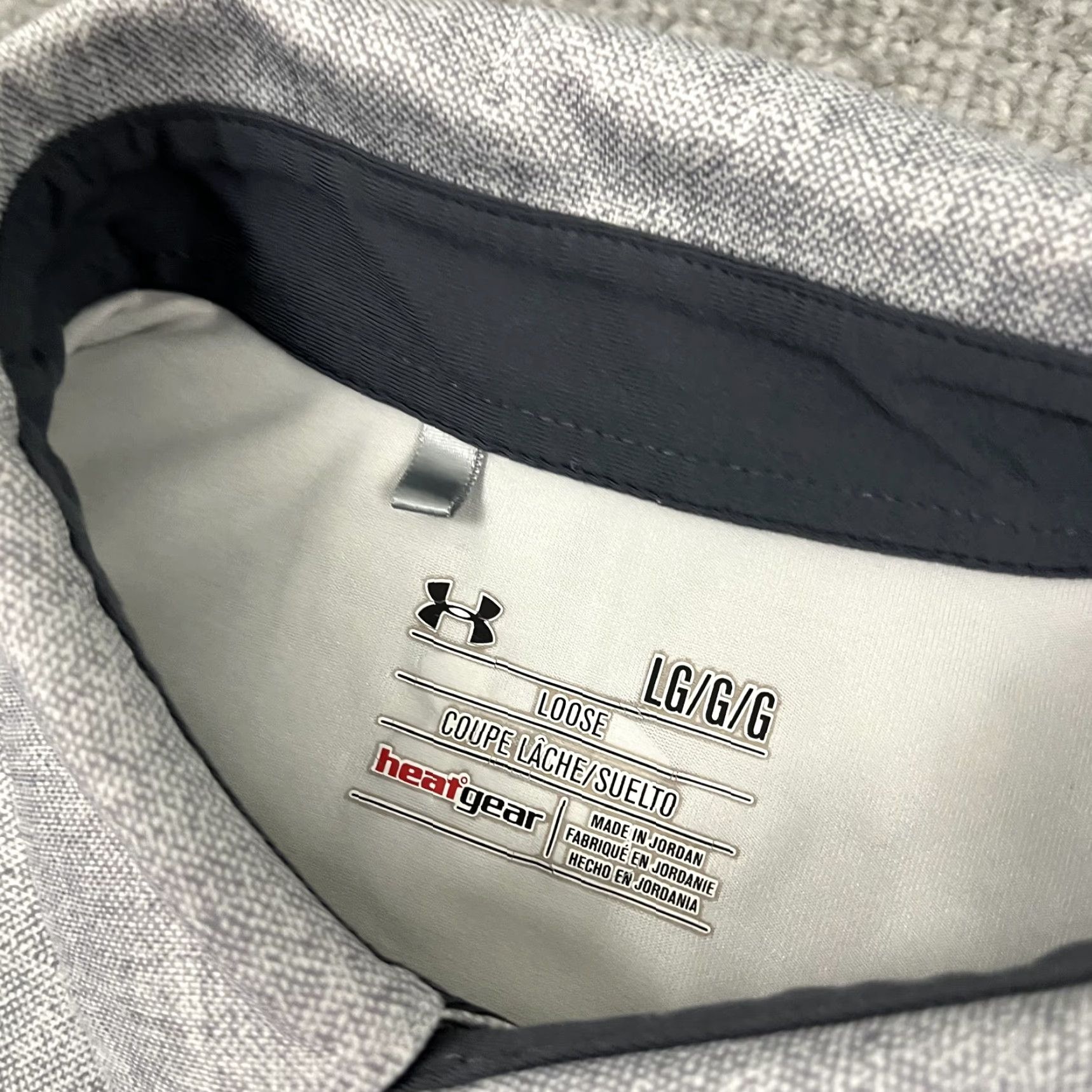 Under Armour Under Armour Polo Shirt Mens L Gray Stripe HeatGear Performance Golf Sport Polo Mens Regular Gray Stripe Under Armour HeatGear Polo Shirt Size US L / EU 52-54 / 3 - 4 Thumbnail