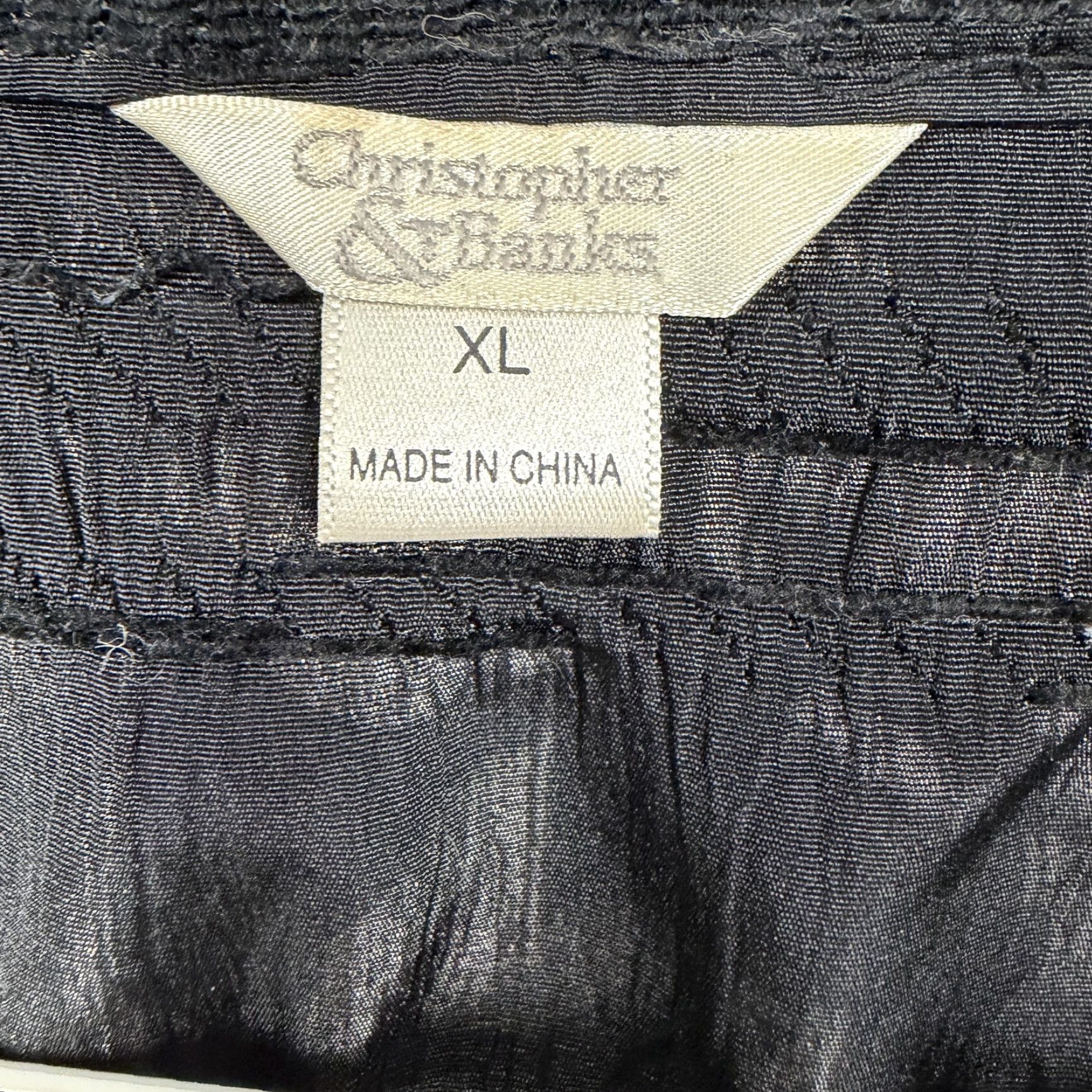 Vintage Christopher & Banks Jacket XL Full Zip Black Paisley Floral Jacquard Lined Unlined Lightweight Womens Casual Fall Spring Size XL / US 12-14 / IT 48-50 - 5 Thumbnail