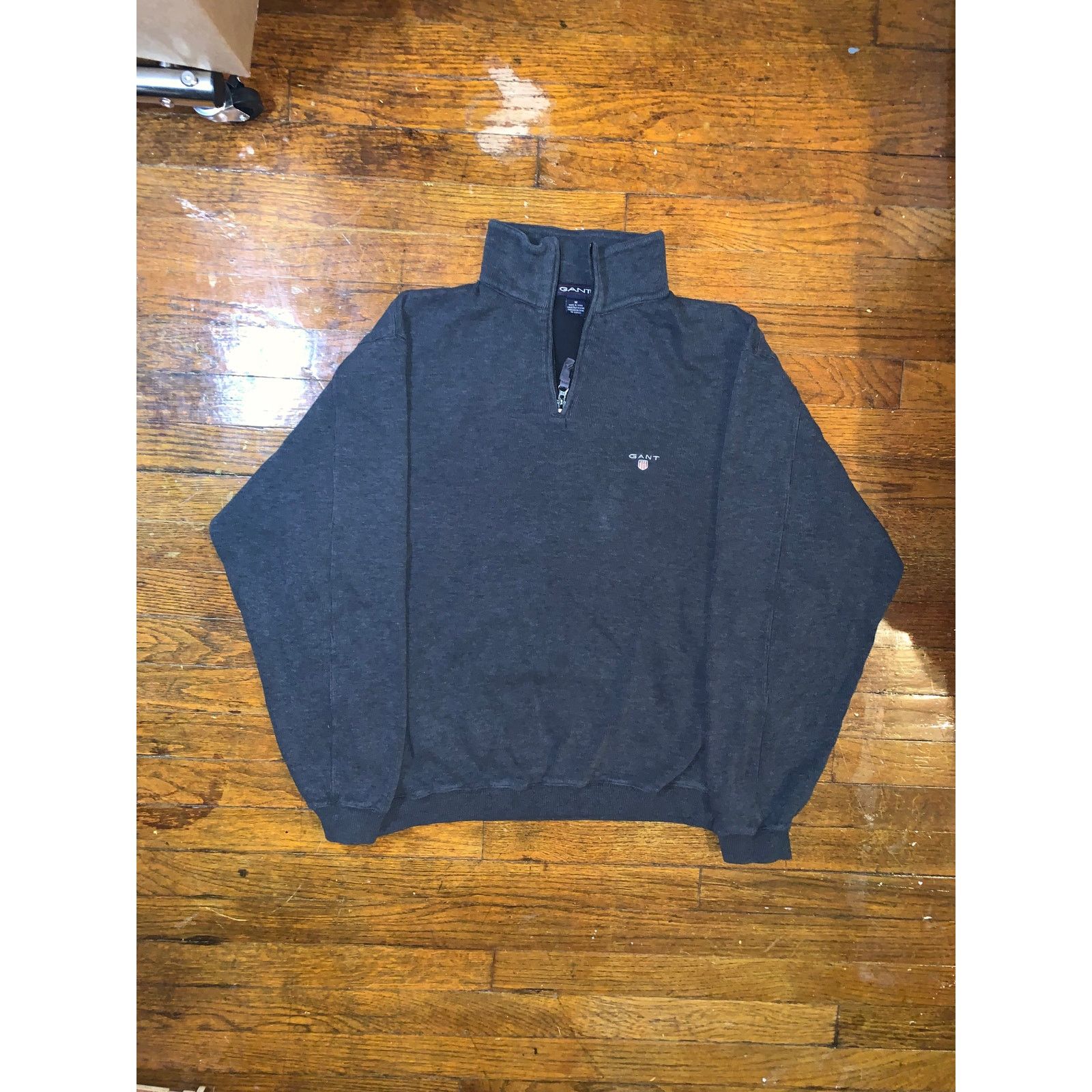 Gant GANT Quarter Zip Pullover Mens Medium Dark Grey Size US M / EU 48-50 / 2 - 1 Thumbnail