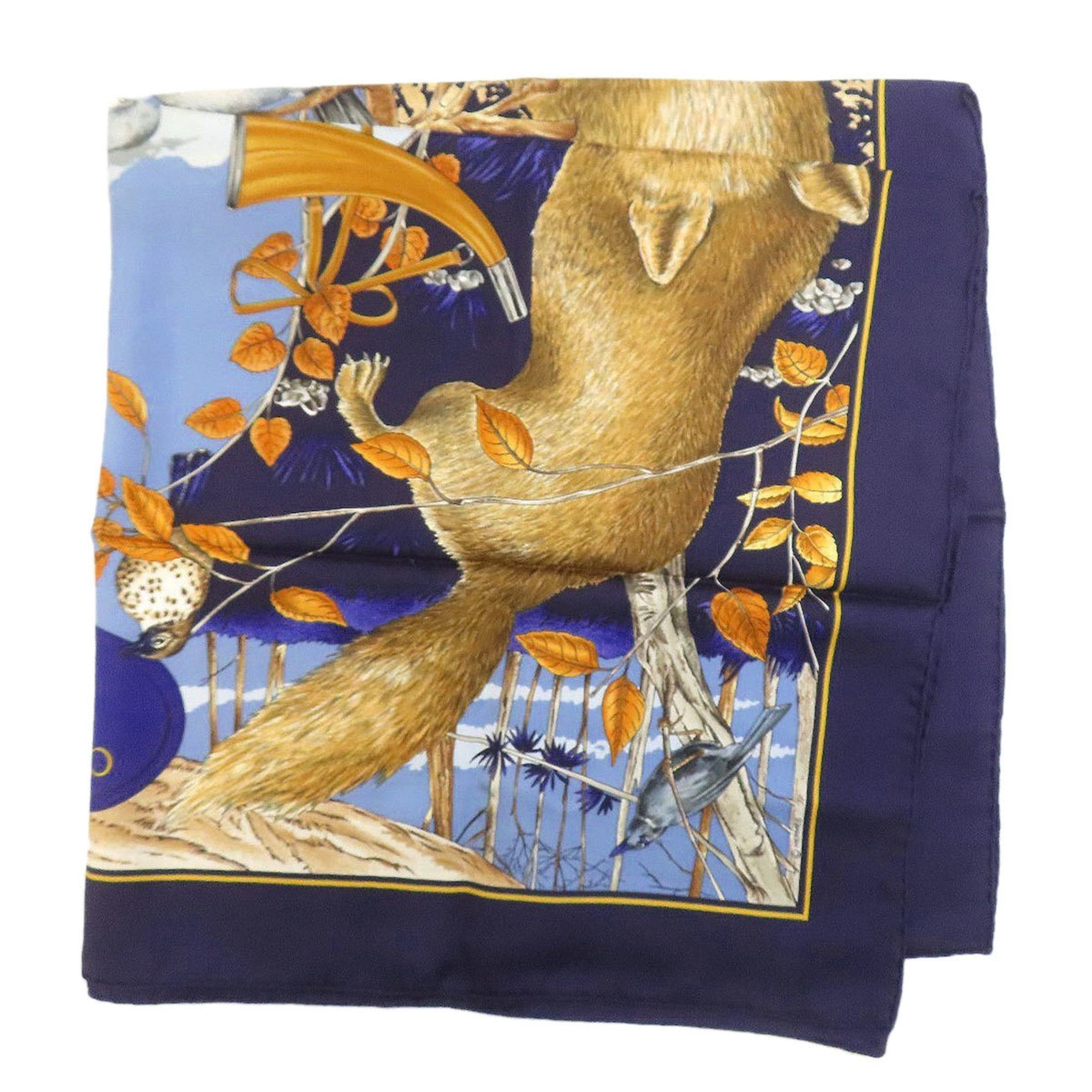 Hermes Hermes Stole Reversible Scarf Silk Angora Wine Red  display picture 2