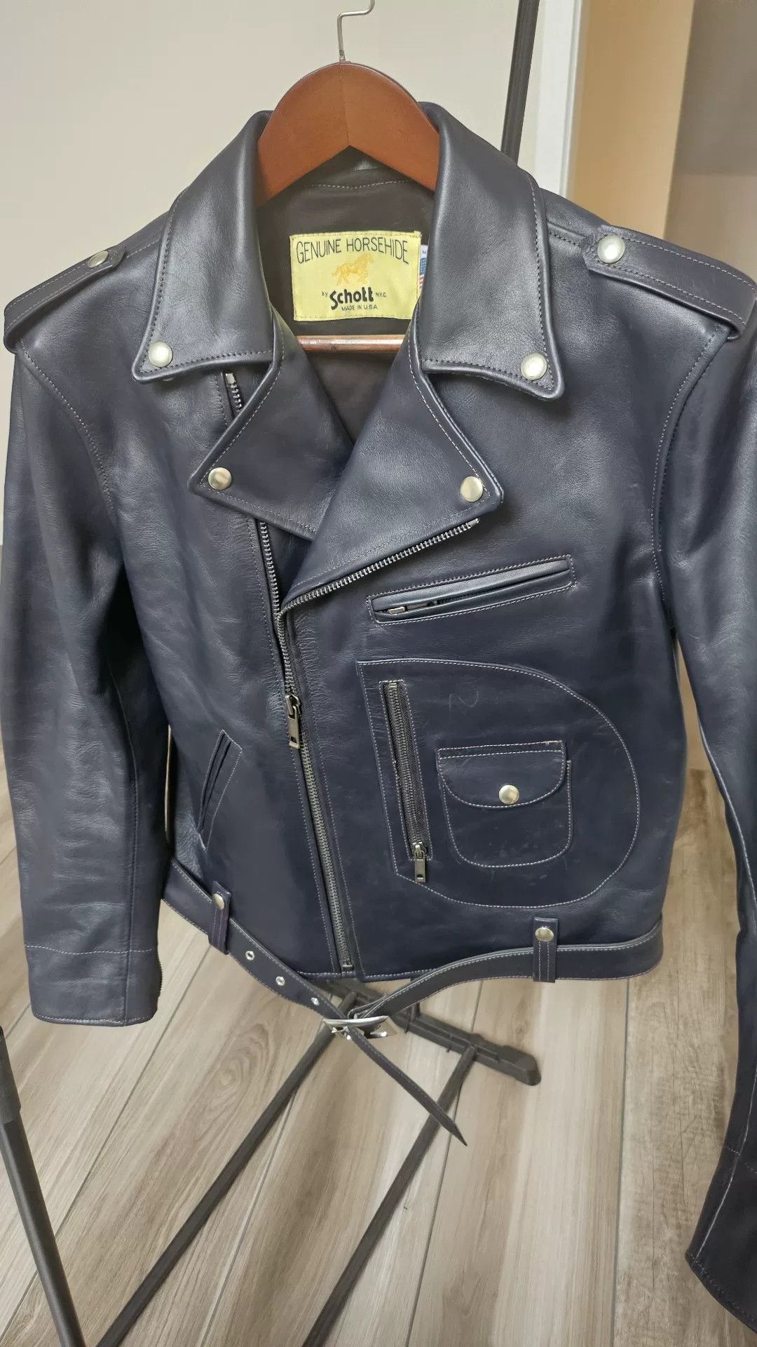 Schott Schott J24 Horsehide Leather Jacket Size US XXS / EU 40 - 1 Thumbnail