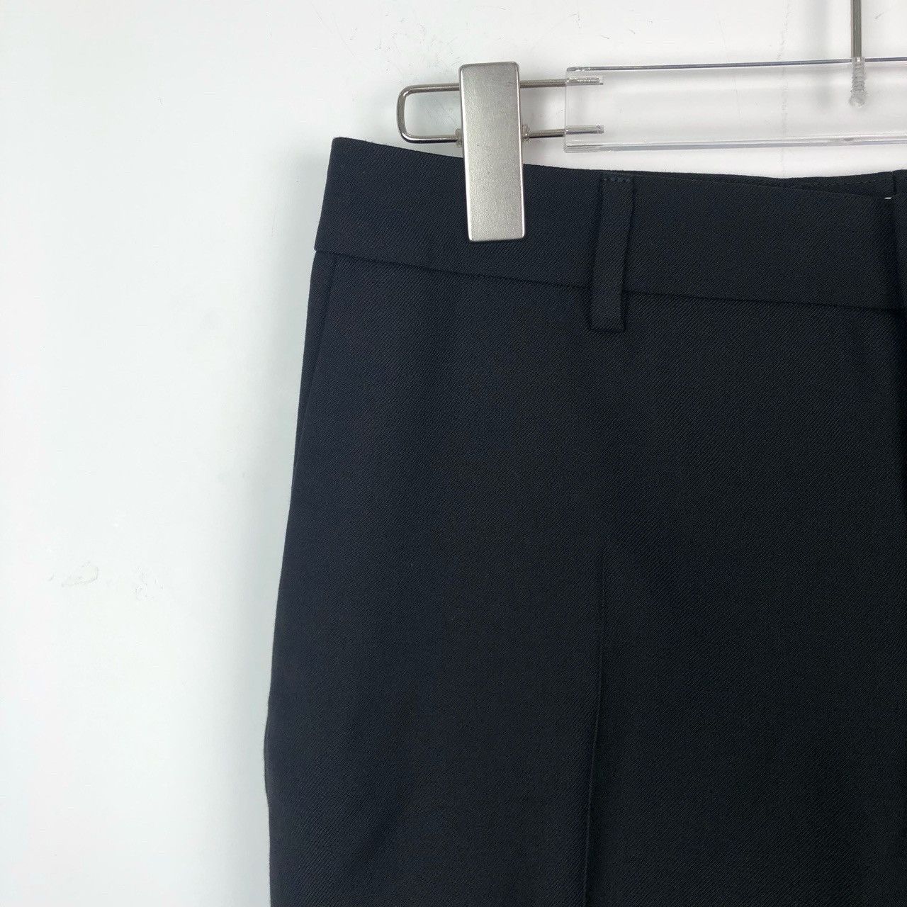 Yves Saint Laurent Saint Laurent SLP Black Mid-Waist Straight-Leg Trousers Size 26" / US 2 / IT 38 - 3 Thumbnail
