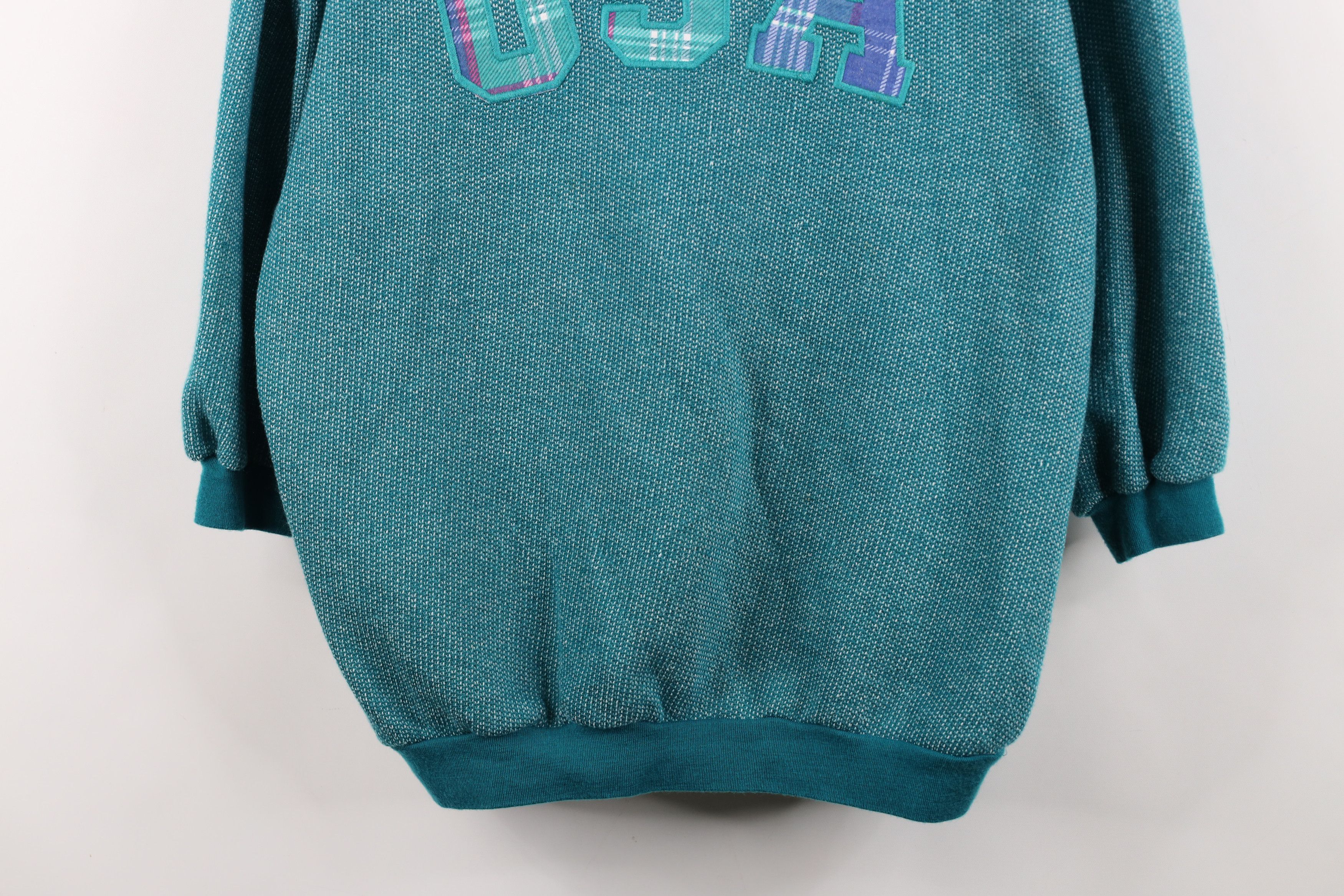 Vintage Vintage 90s Streetwear Thermal Knit USA Sweatshirt USA Size L / US 10 / IT 46 - 3 Thumbnail
