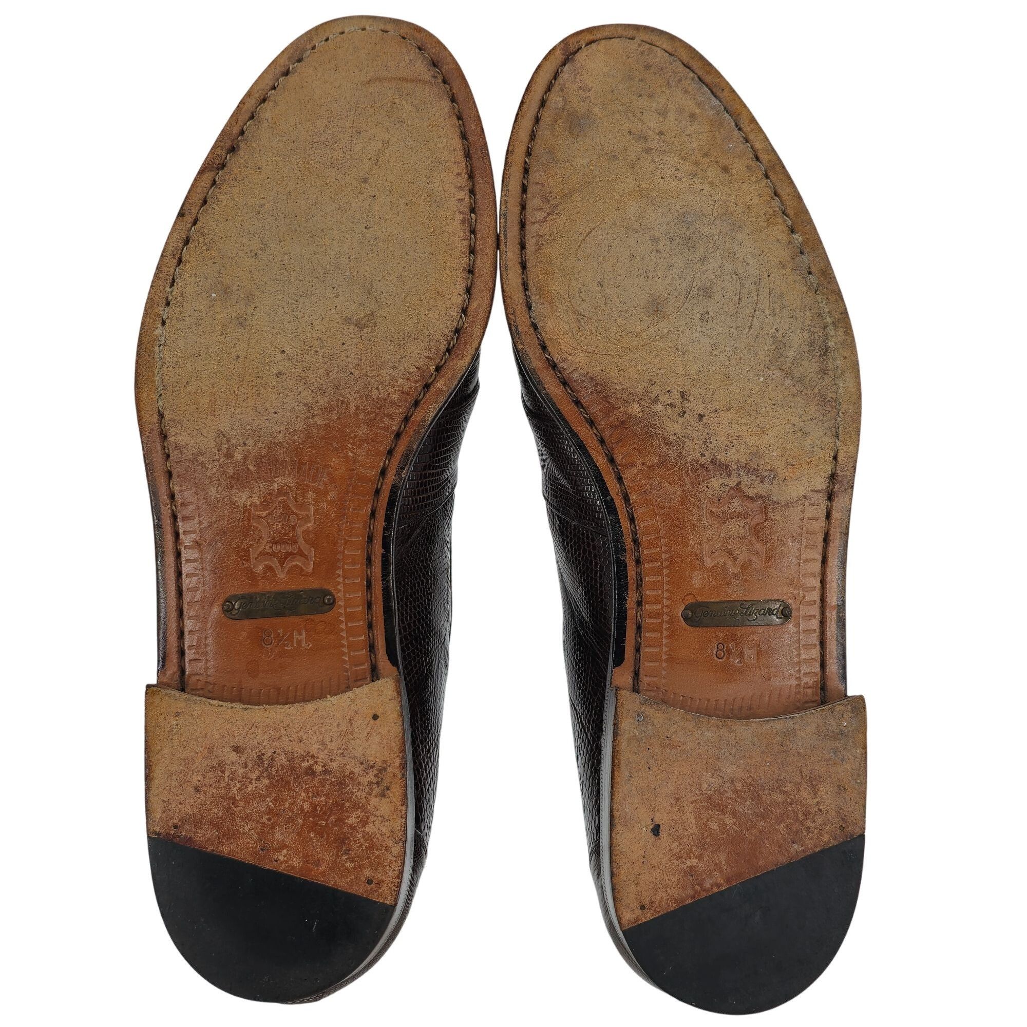 Neiman Marcus Neiman Marcus Exotic Teju Lizard Brown Dress Shoes Mens 8.5 Size US 8.5 / EU 41-42 - 3 Thumbnail