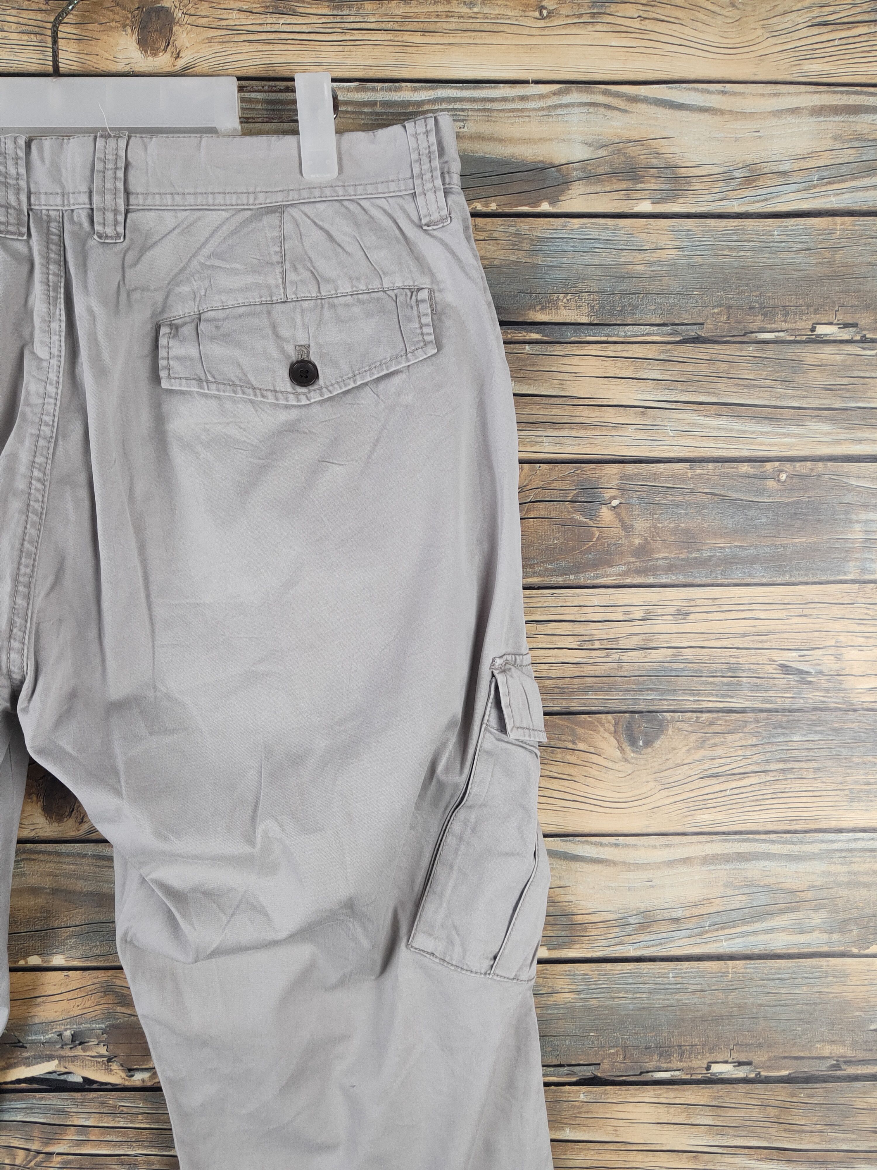 Japanese Brand DL Ciqueto Ikka Gray Multipocket Tactical Cargo Pants #1355 Size 33" - 10 Thumbnail