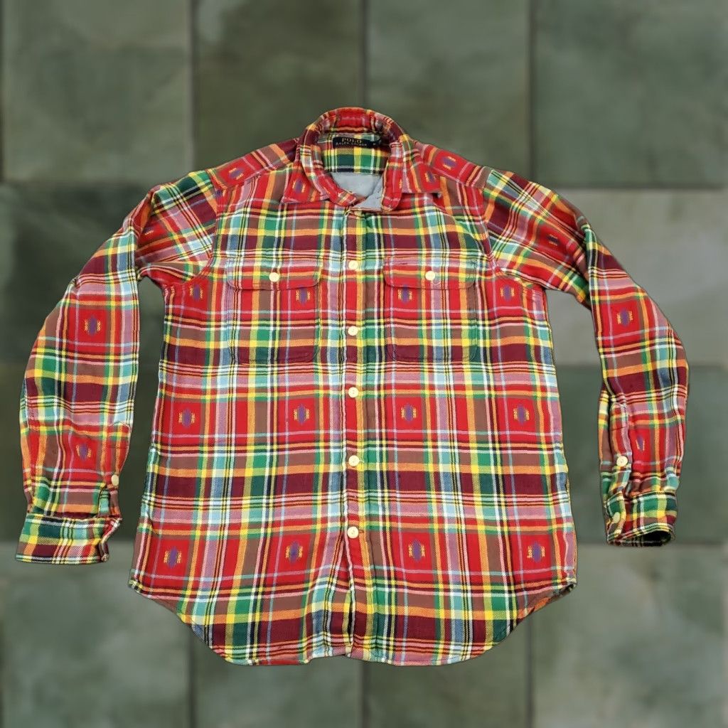 Polo Ralph Lauren Polo Ralph Lauren Men's Small Red Blue Plaid Flannel Button Up Shirt Size US S / EU 44-46 / 1 - 1 Thumbnail