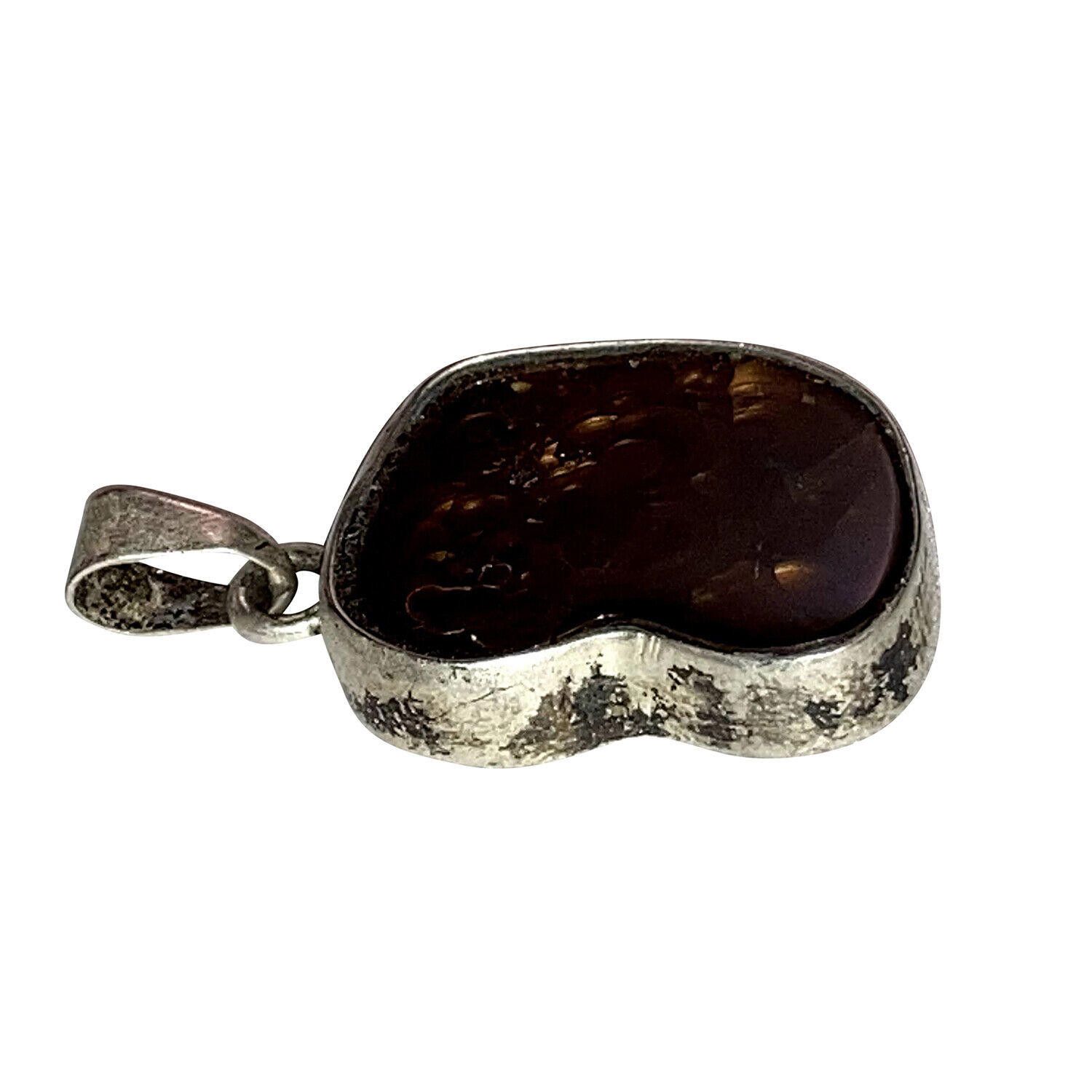 Handmade Mexican Sterling Silver Hand Made Fire Agate Pendant Size ONE SIZE - 2 Thumbnail
